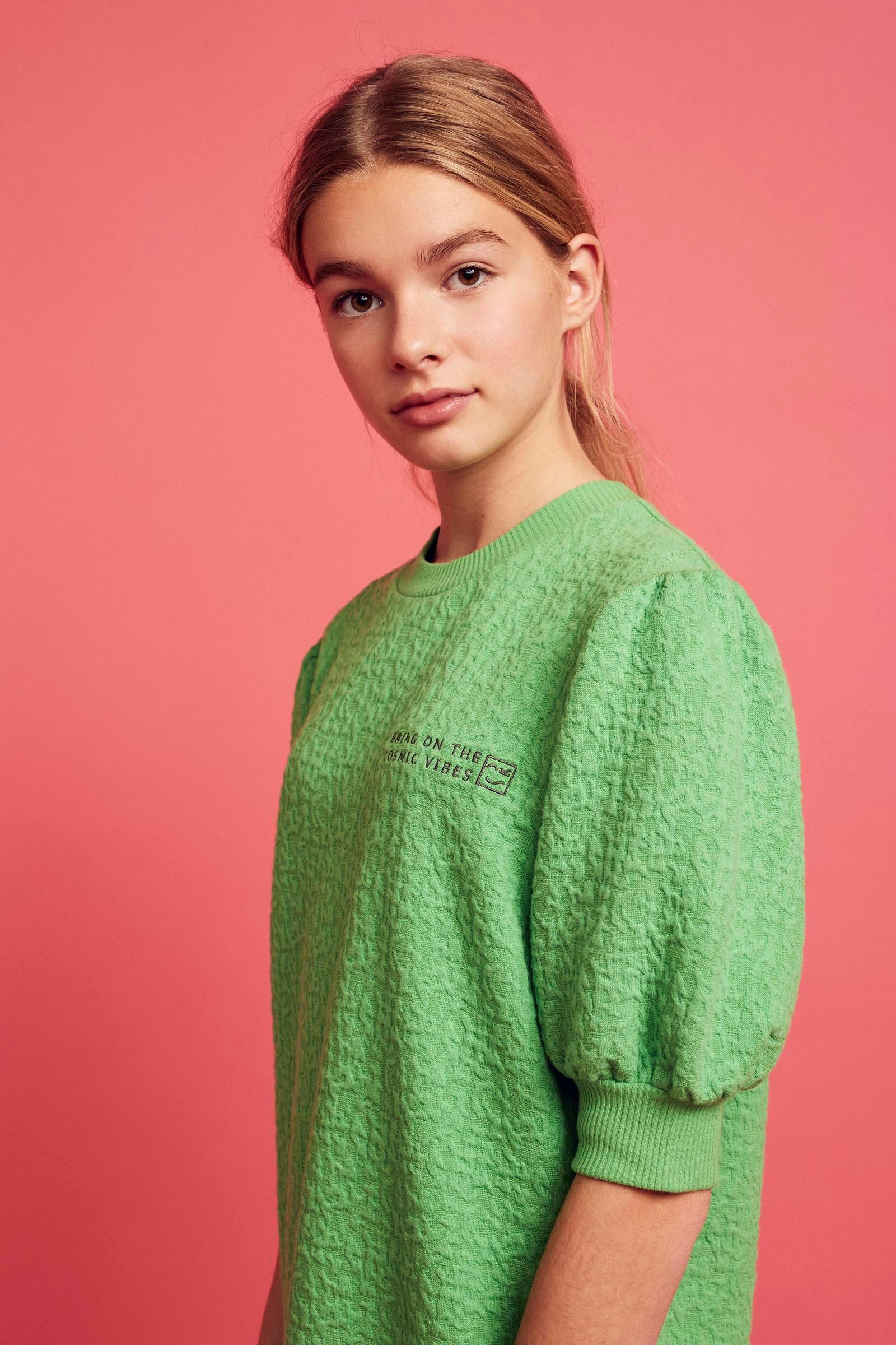 CKS Teens - PEEPS - korte jurk - felgroen