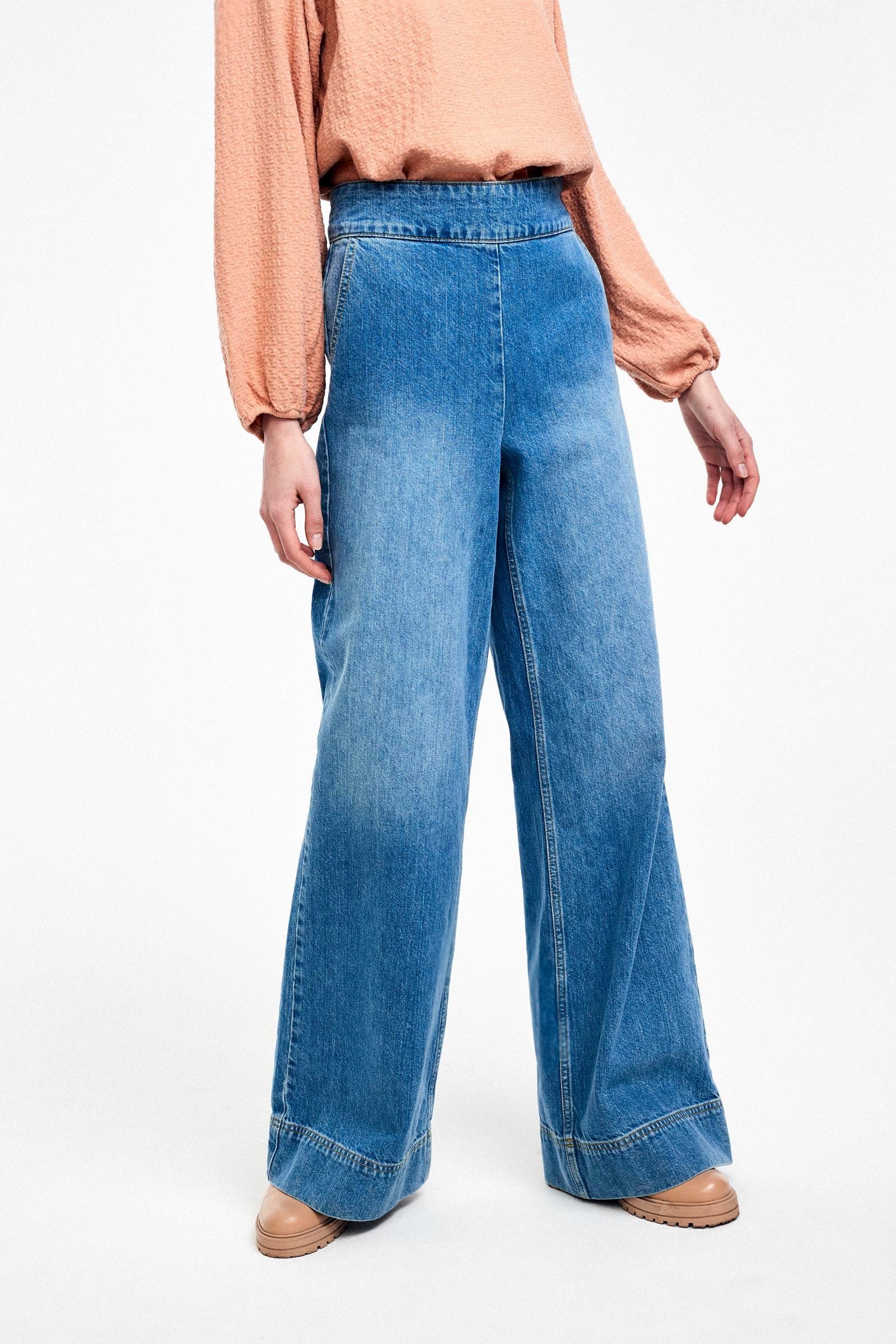 CKS Dames - TAIFOS - lange jeans - blauw