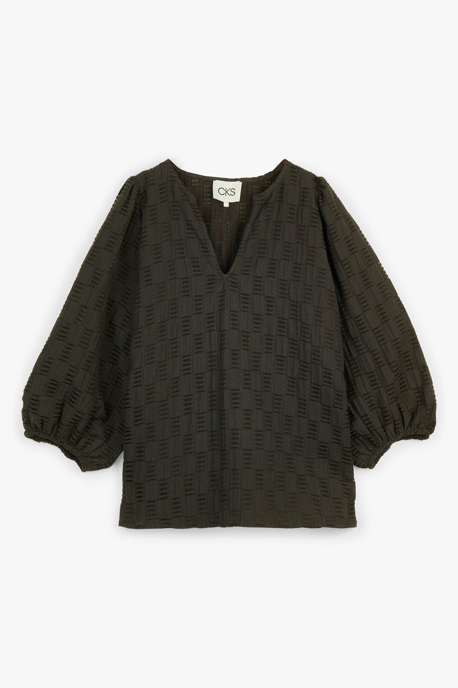 CKS Dames - SERA - blouse lange mouwen - donkergrijs