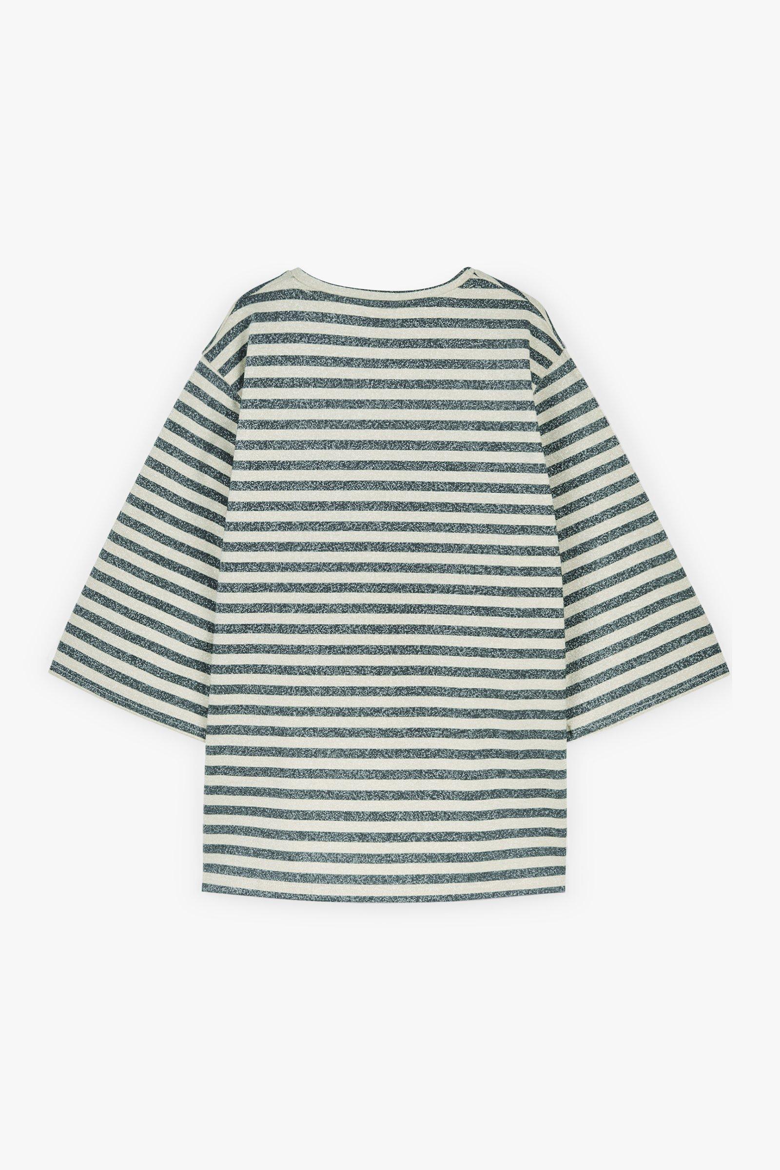 CKS Dames - SARI - T-Shirt Mit Dreiviertel-Ärmeln - Dunkelgrün