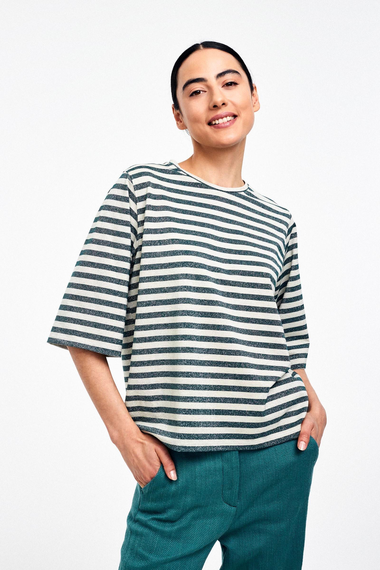 CKS Dames - SARI - T-Shirt Mit Dreiviertel-Ärmeln - Dunkelgrün