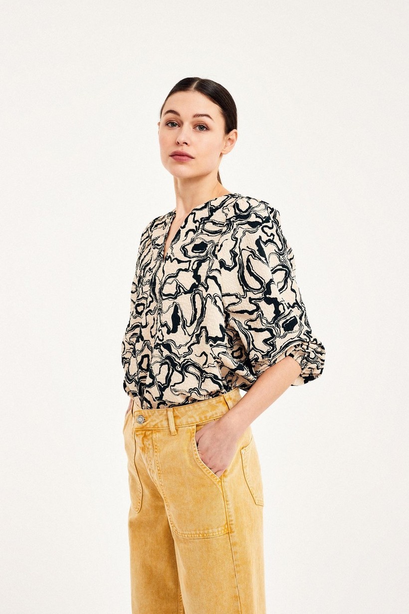 CKS Dames - SERA - blouse short sleeves - light beige
