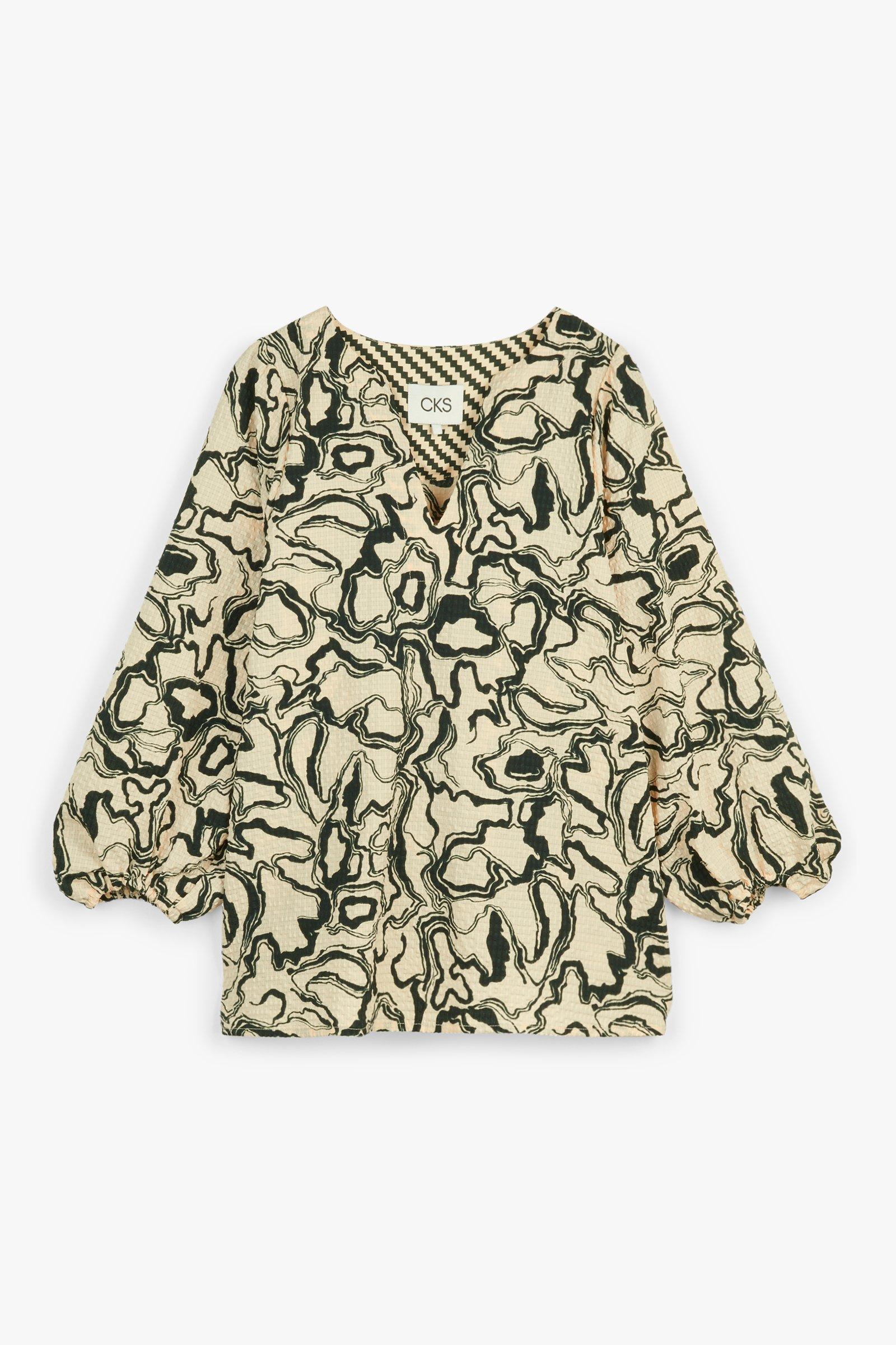 CKS Dames - SERA - blouse korte mouwen - lichtbeige