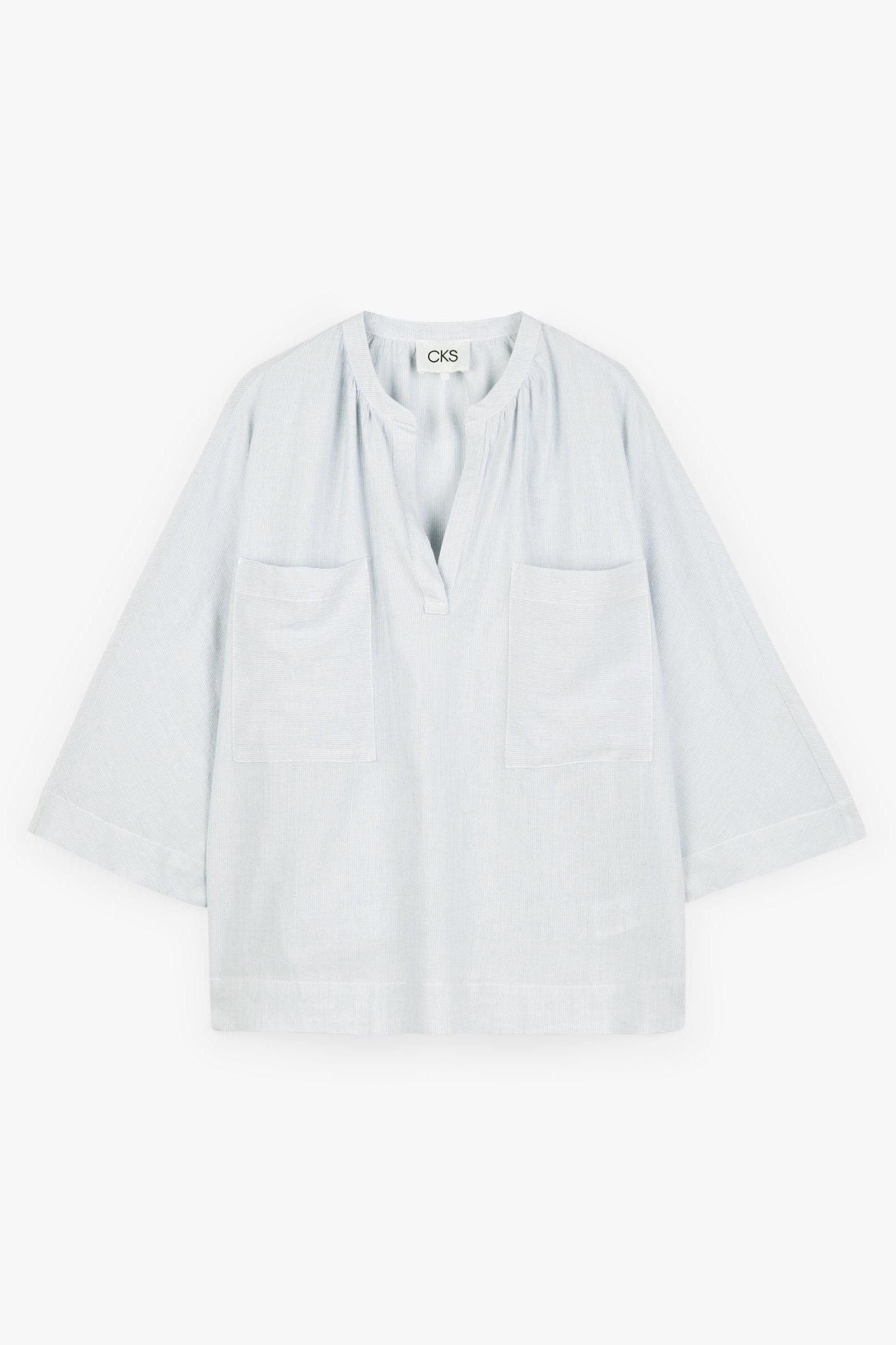 CKS Dames - SANSA - blouse korte mouwen - lichtblauw