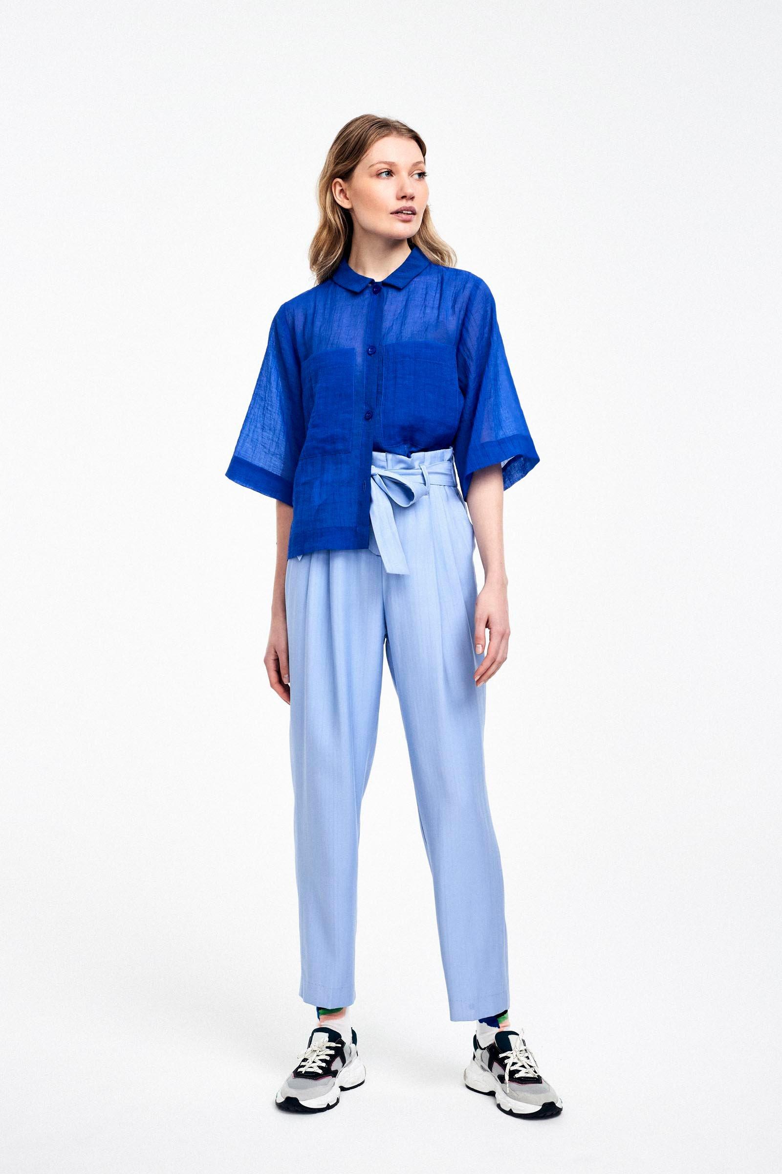 CKS Dames - SACEO - pantalon à la cheville - bleu