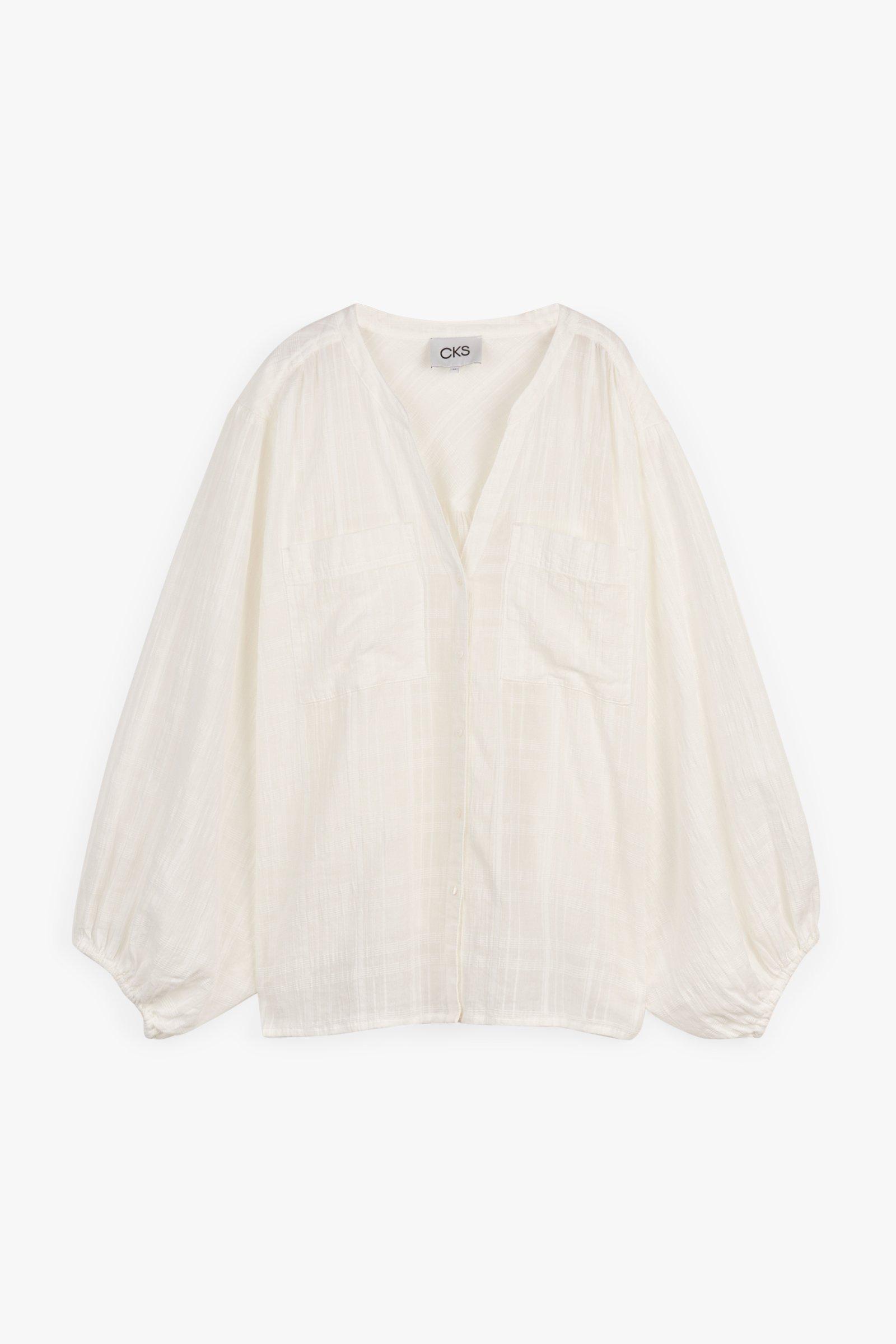 CKS Dames - WILD - blouse korte mouwen - wit