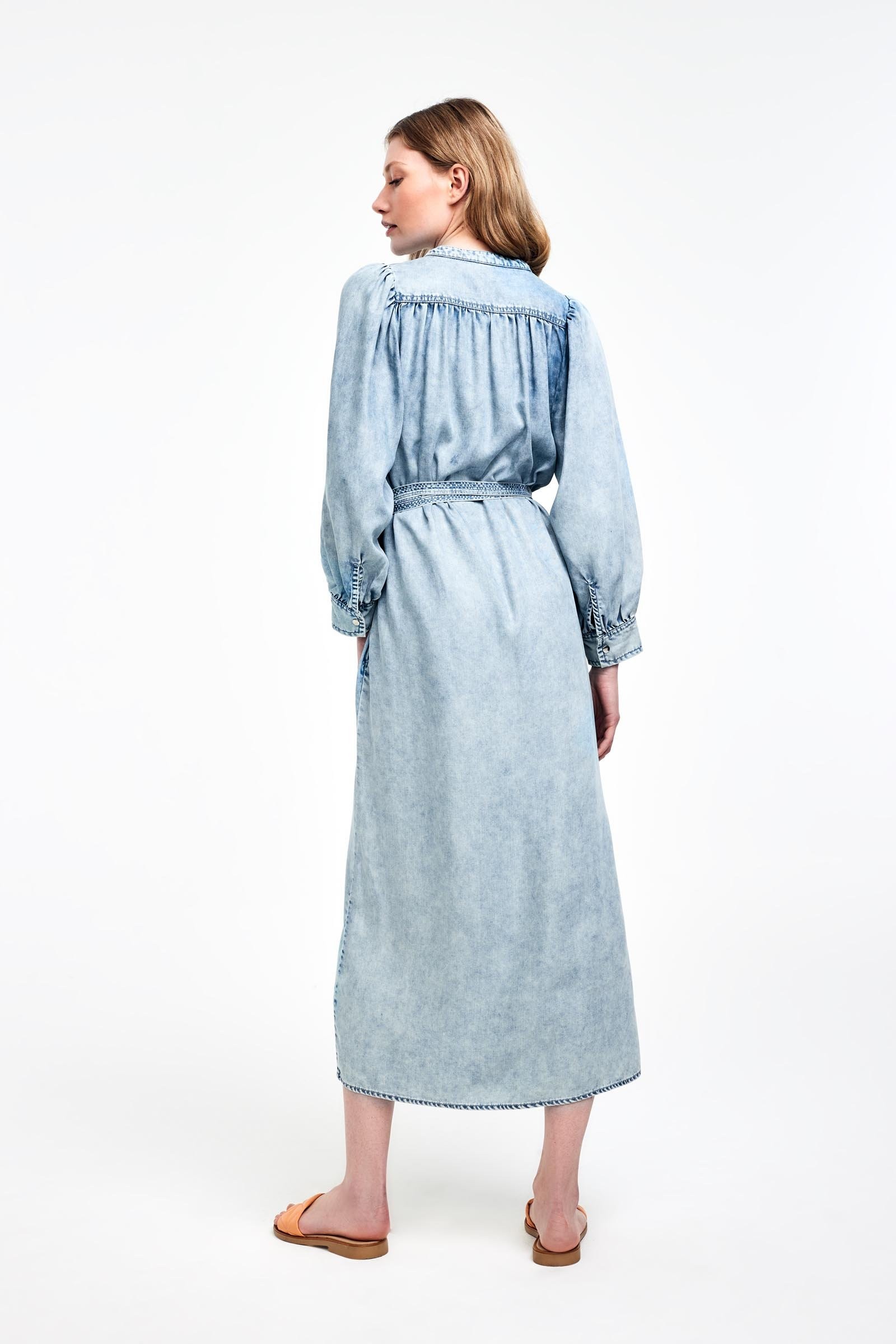 CKS Dames - WALEY - lange jurk - blauw