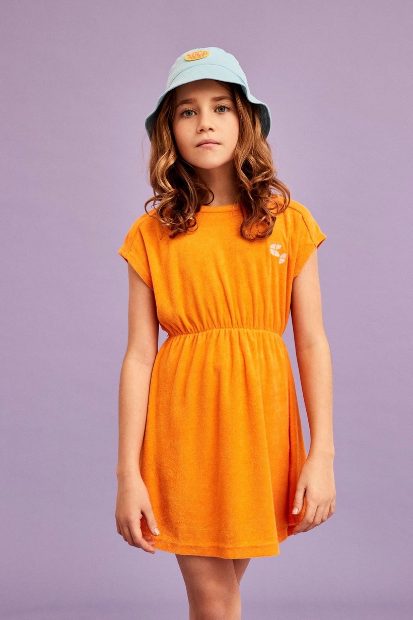 CKS Kids - EMON - short dress - bright orange