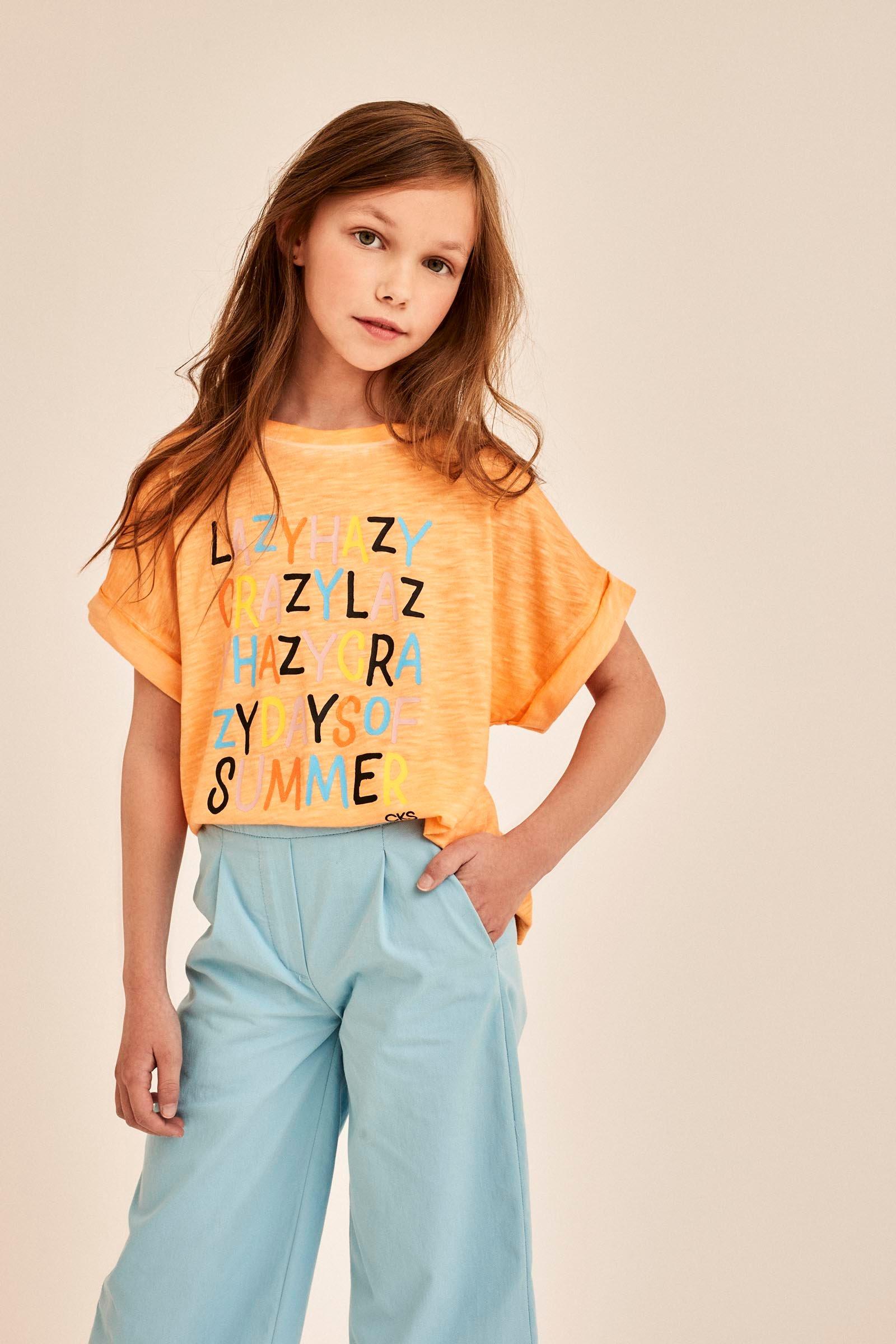 CKS Kids - INAR - t-shirt long sleeves - bright orange