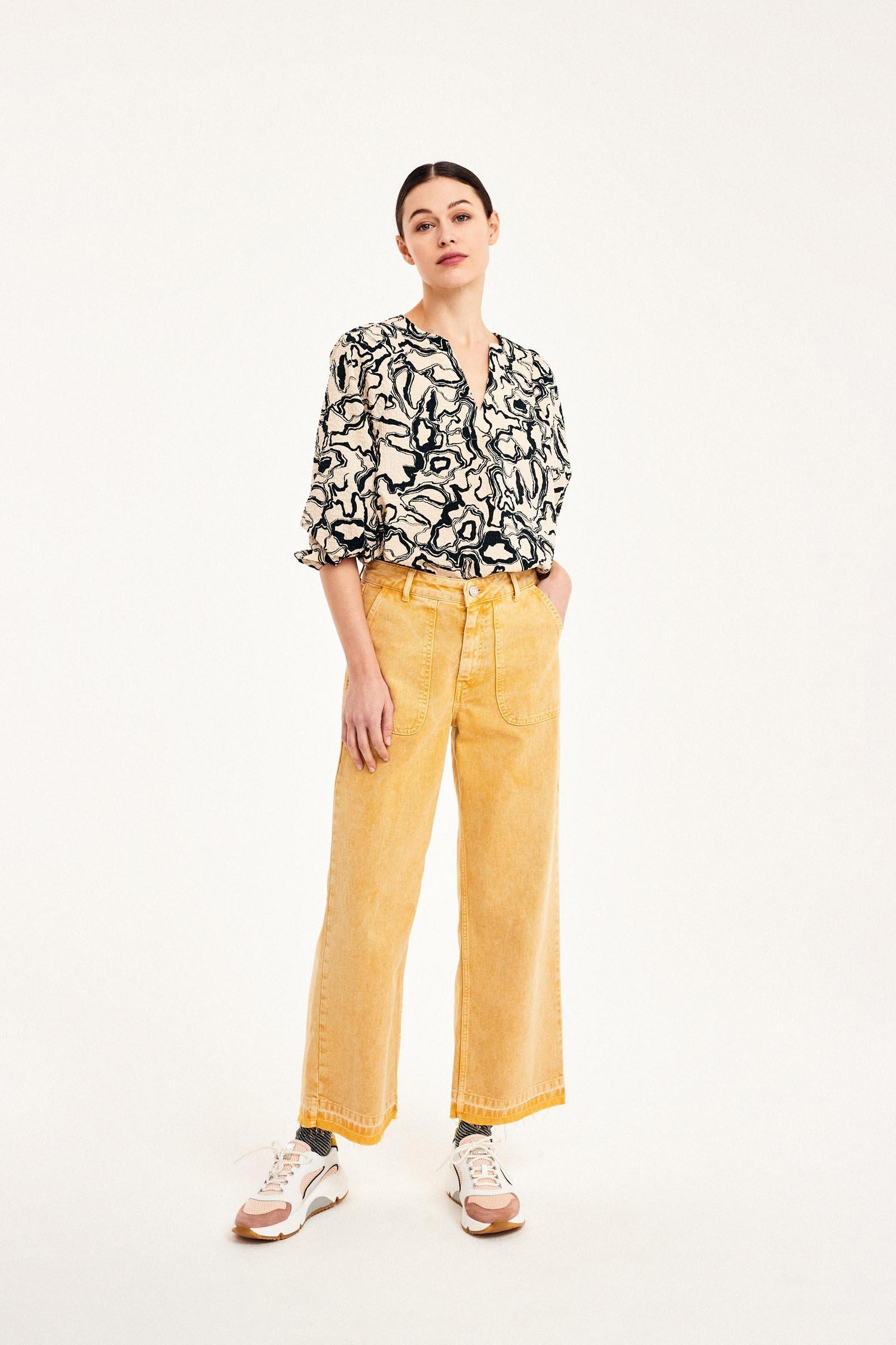 CKS Dames - LARENTINA - lange jeans - geel