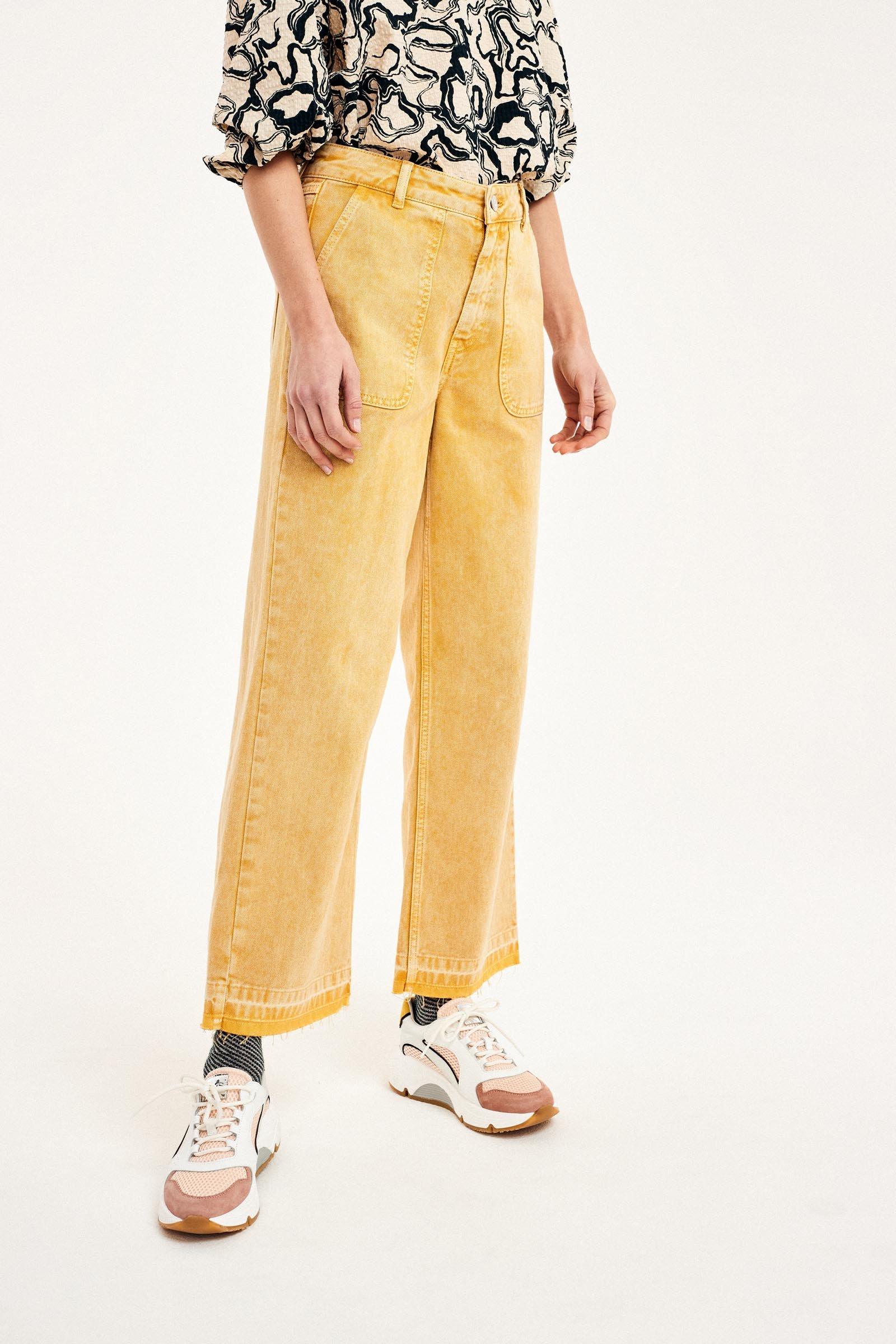CKS Dames - LARENTINA - lange jeans - geel