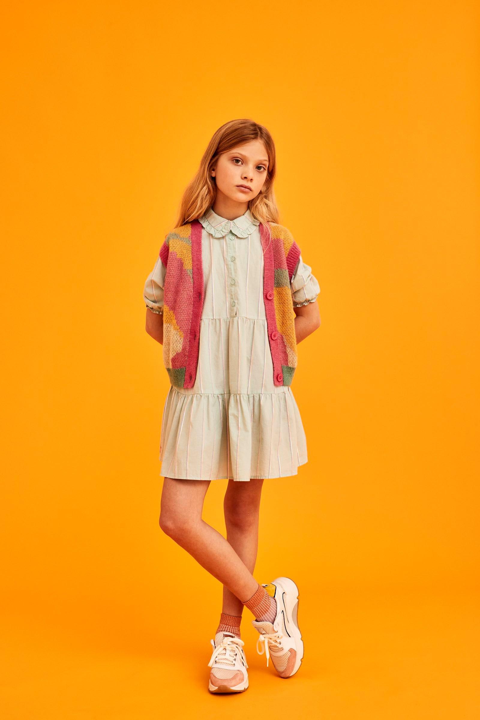 CKS Kids - ILVY - korte jurk - lichtgroen