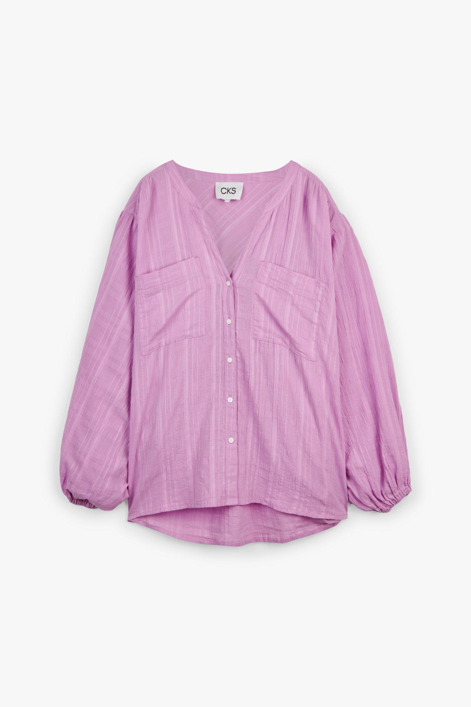 CKS Dames - WILD - blouse korte mouwen - paars