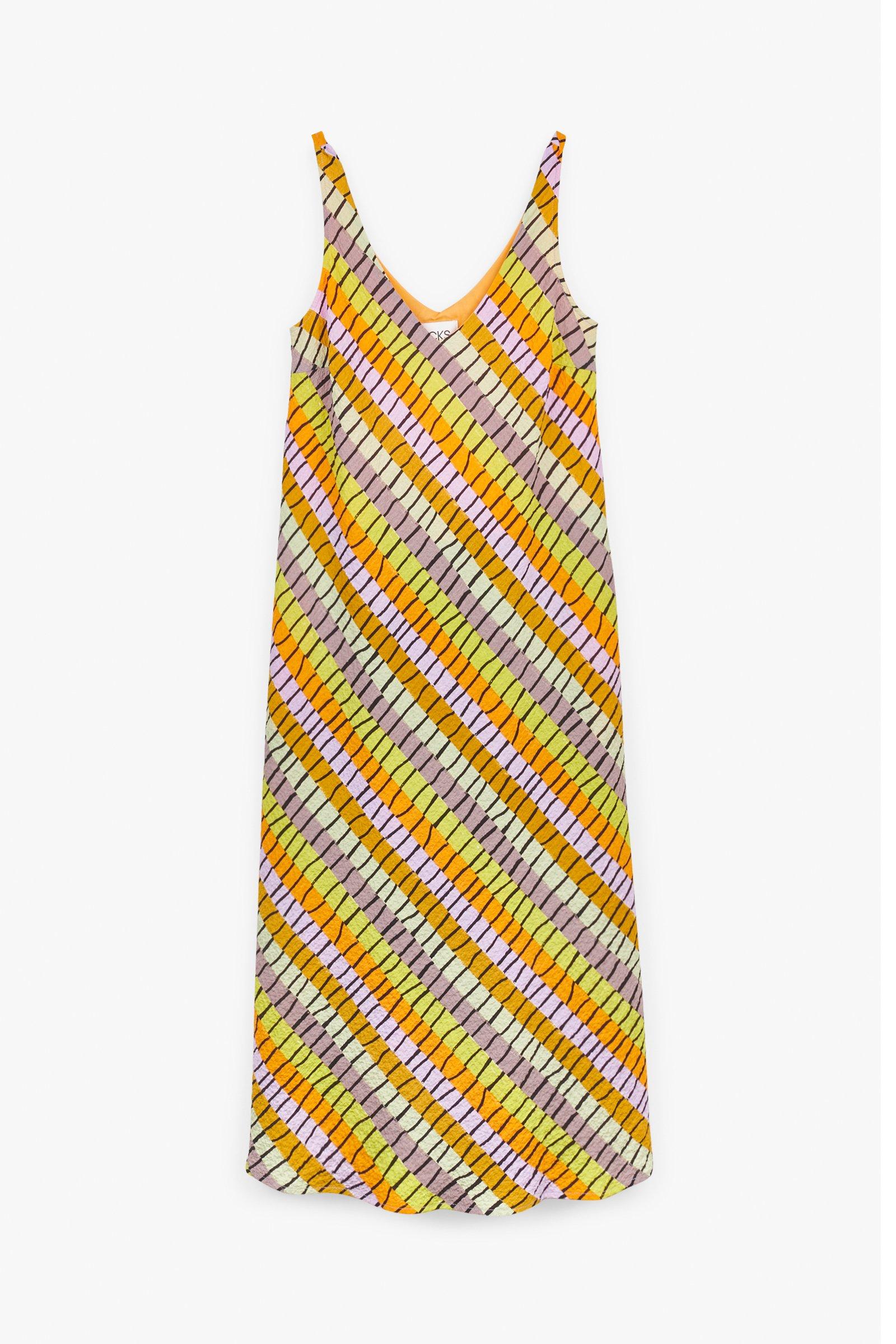 CKS Dames - NESPIAM - robe midi - orange vif