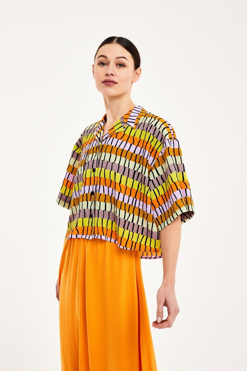 CKS Dames - POSHA - blouse long sleeves - bright orange