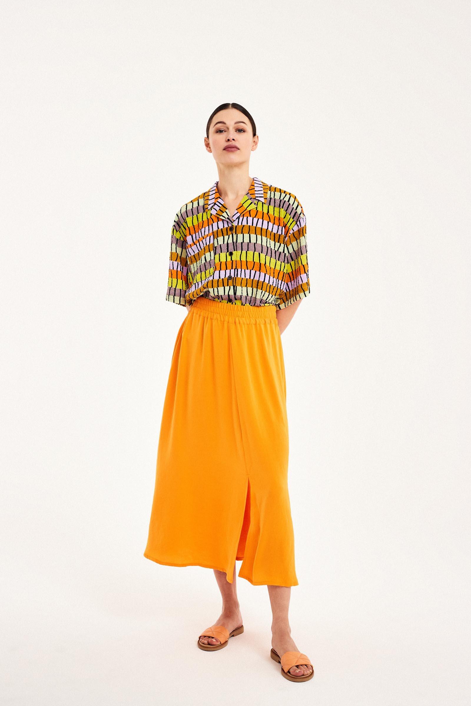 CKS Dames - POSHA - blouse lange mouwen - feloranje