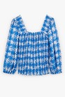 CKS Dames - SABINA - blouse korte mouwen - blauw