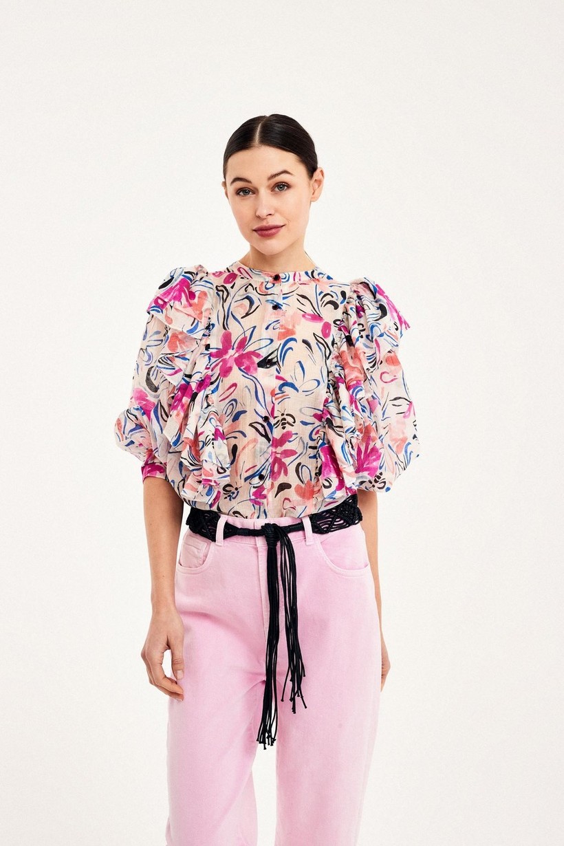 CKS Dames - FAMKE - blouse short sleeves - multicolor