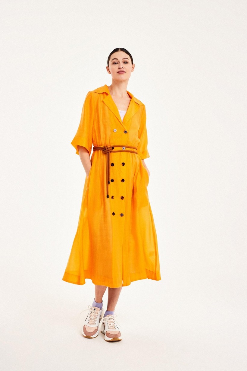 CKS Dames - FABER - long dress - bright orange