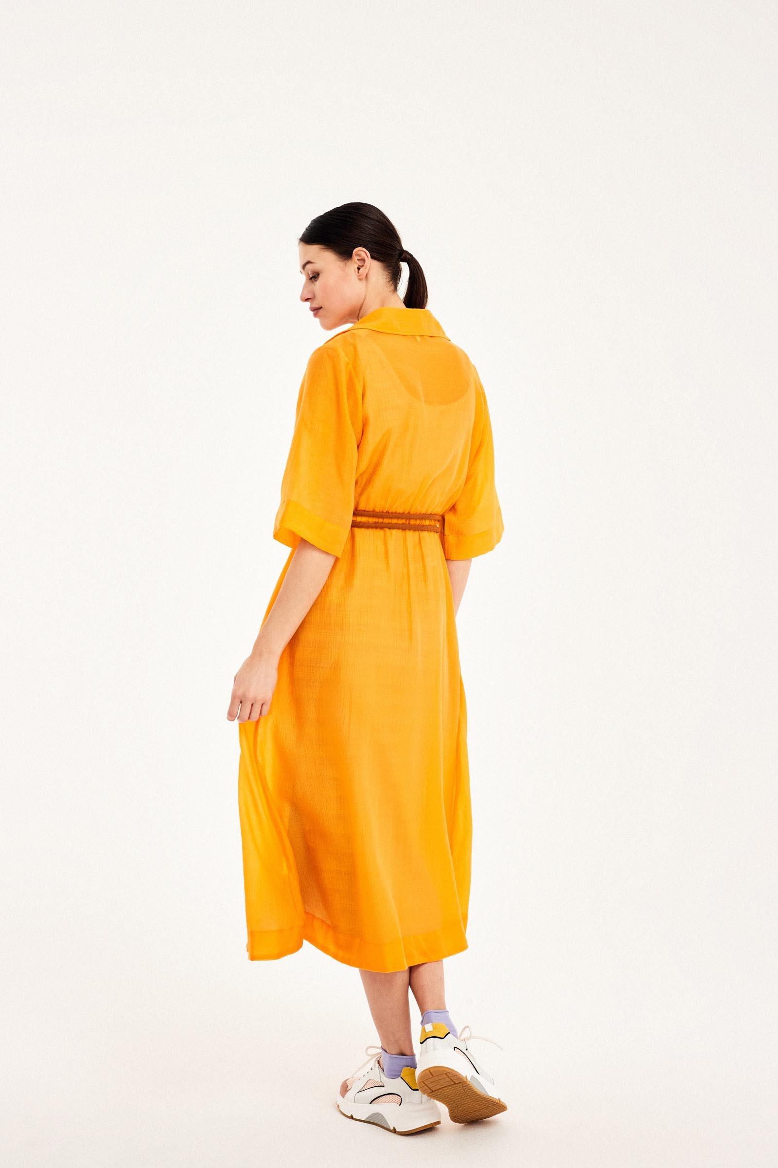 CKS Dames - FABER - Langes Kleid - Hellorange