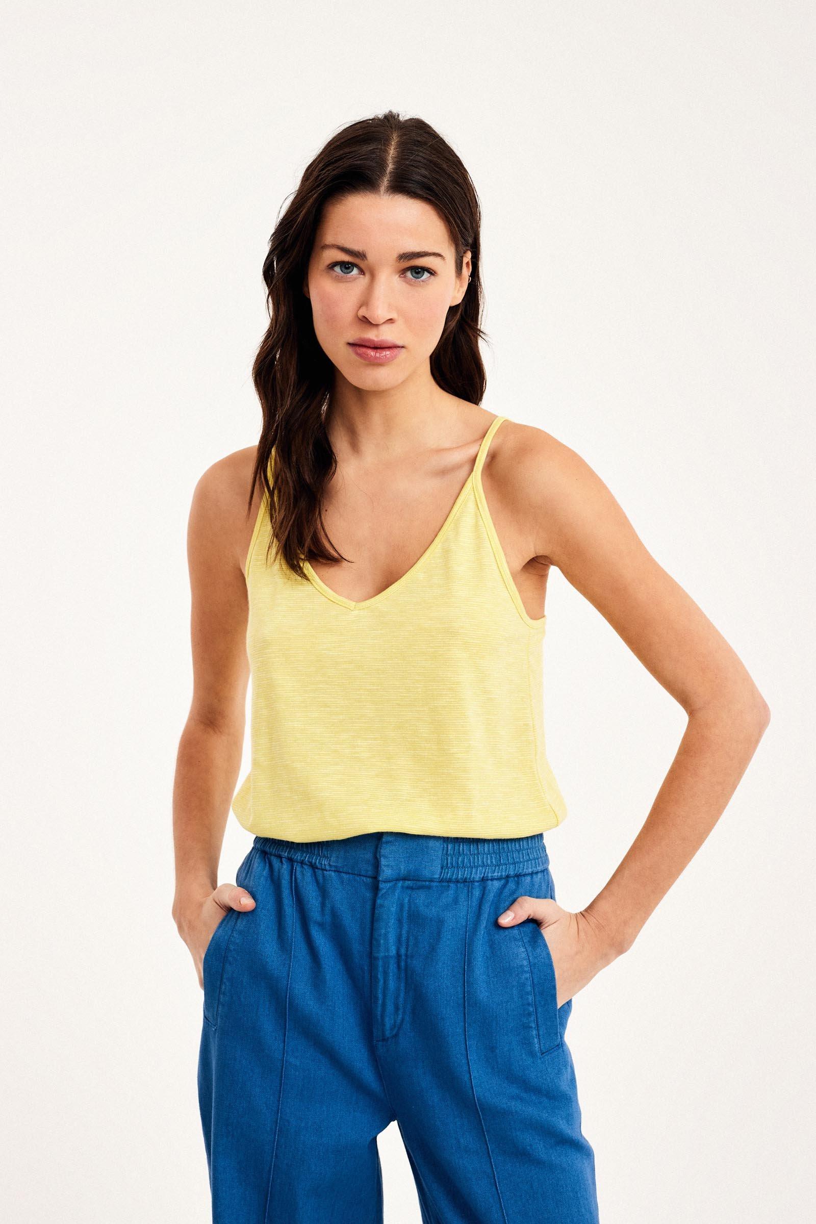 CKS Dames - NANI - sleeveless top - light yellow