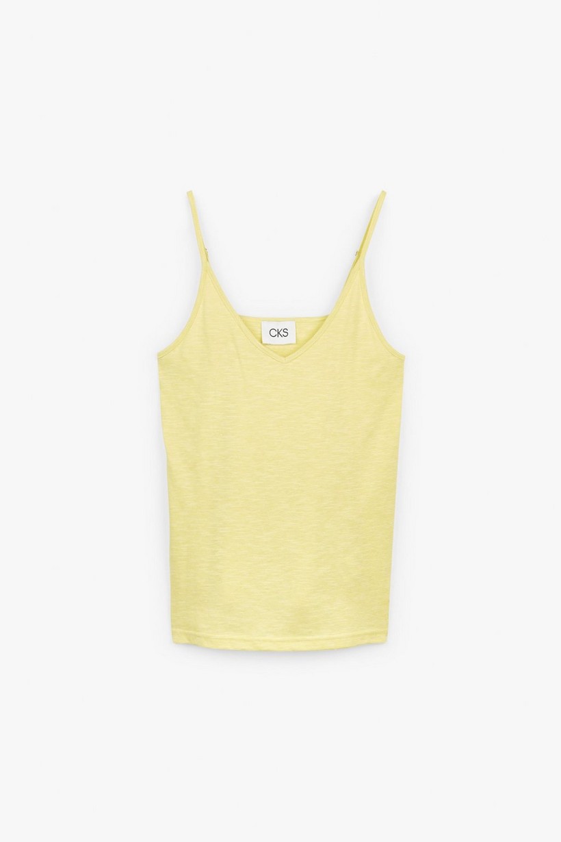 CKS Dames - NANI - sleeveless top - light yellow