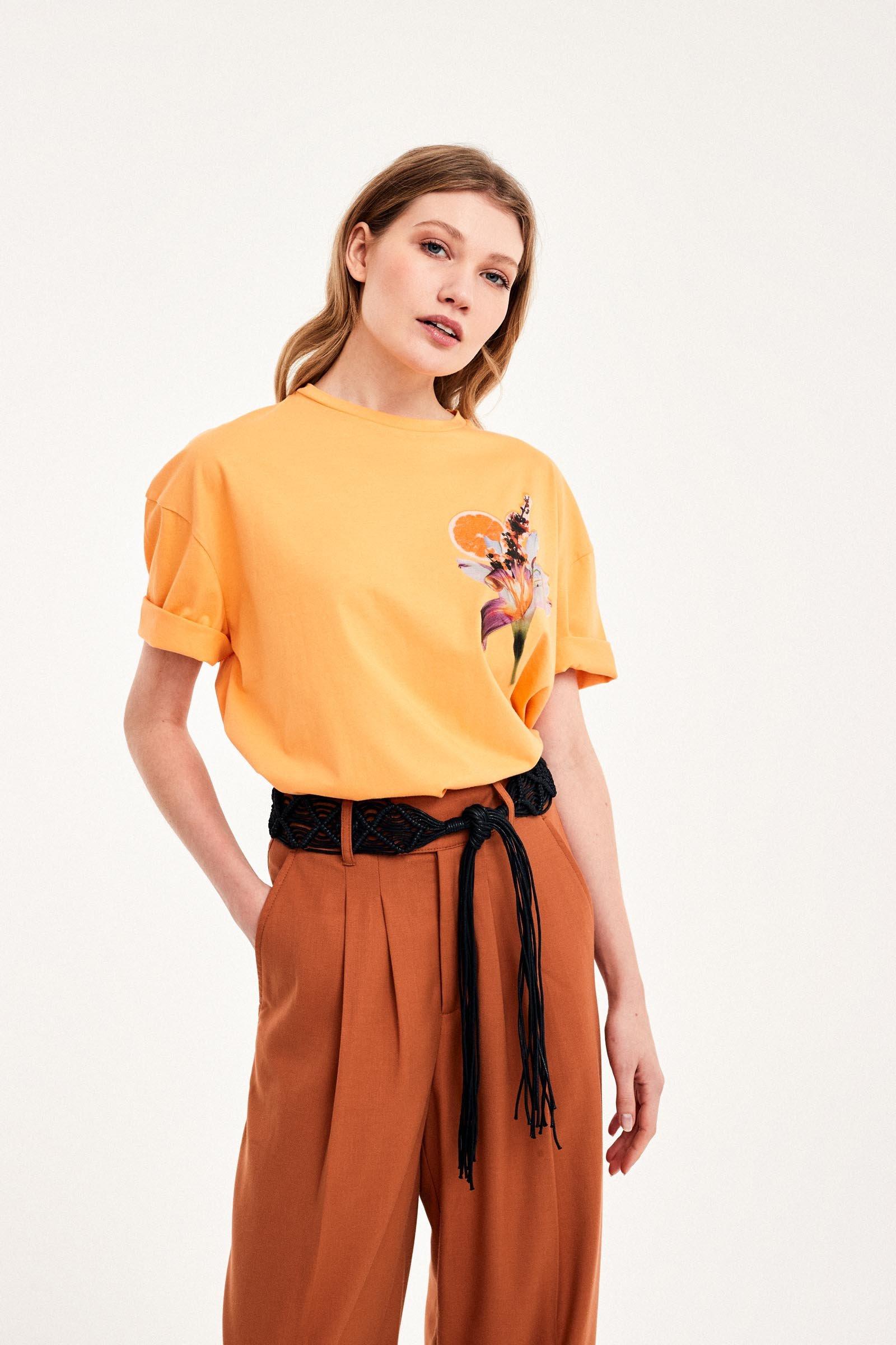 CKS Dames - SELDA - T-Shirt Kurzarm - Orange