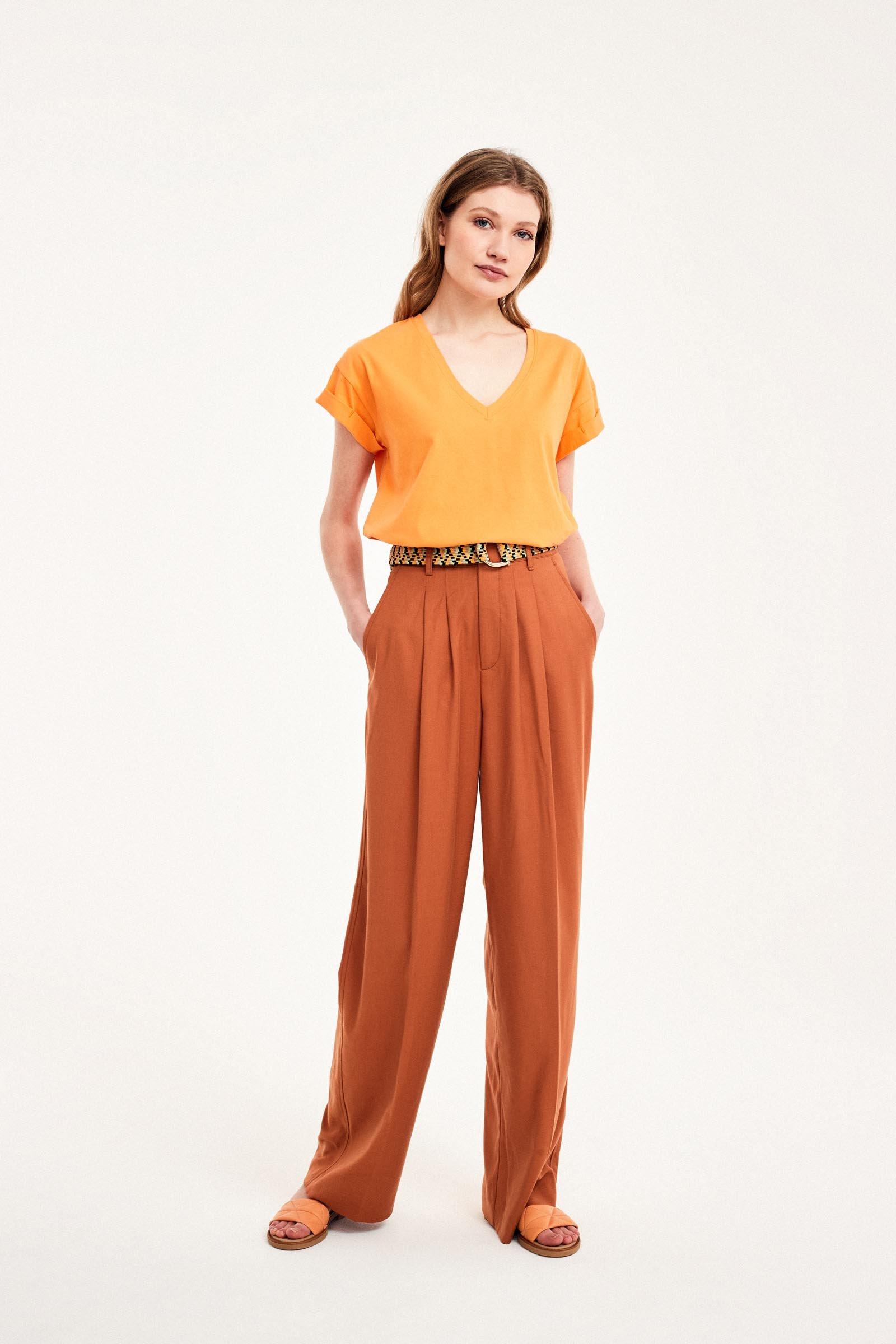 CKS Dames - JUVA - t-shirt short sleeves - bright orange