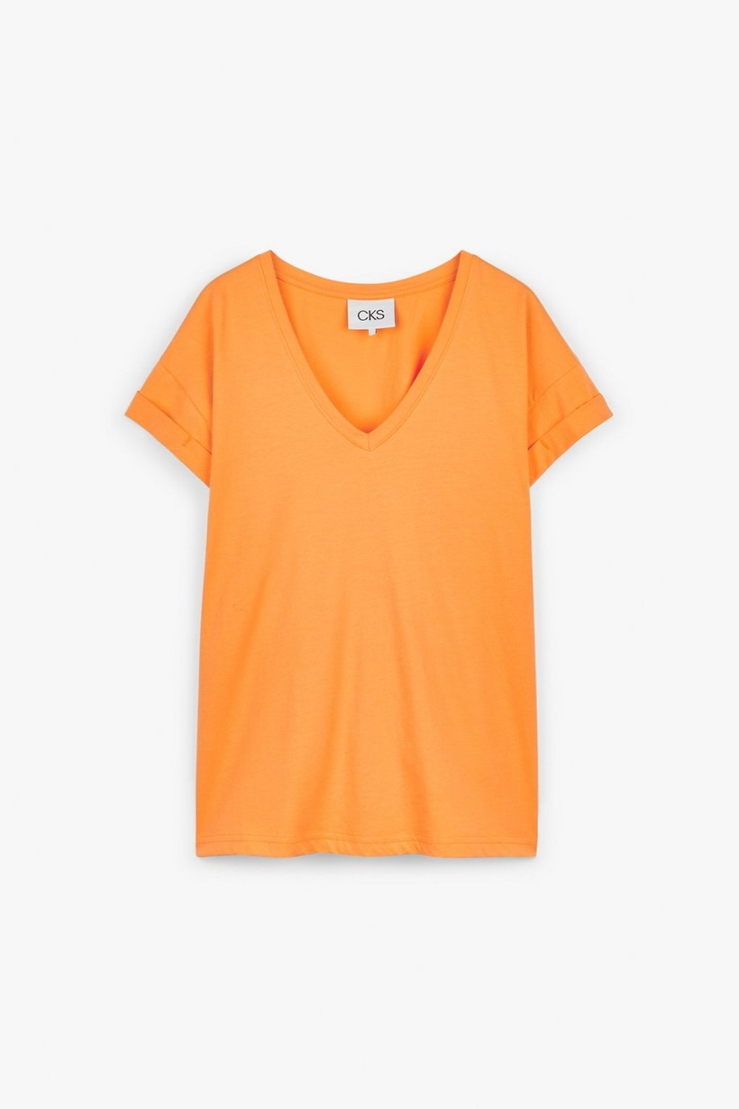 CKS Dames - JUVA - t-shirt short sleeves - bright orange