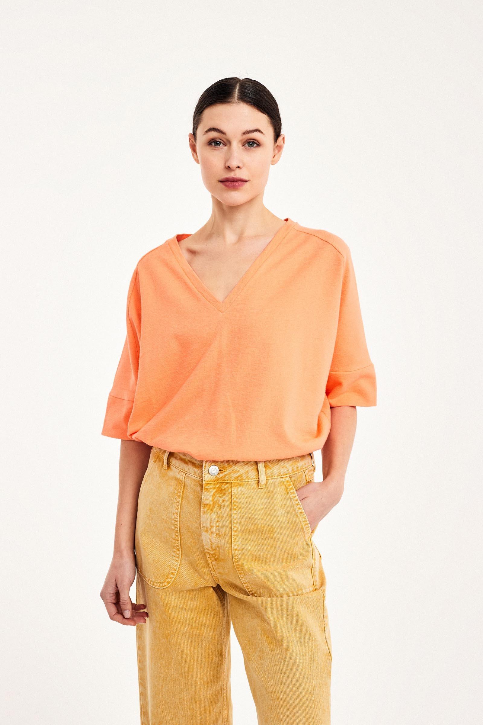 CKS Dames - ELDOR - t-shirt à manches courtes - orange vif