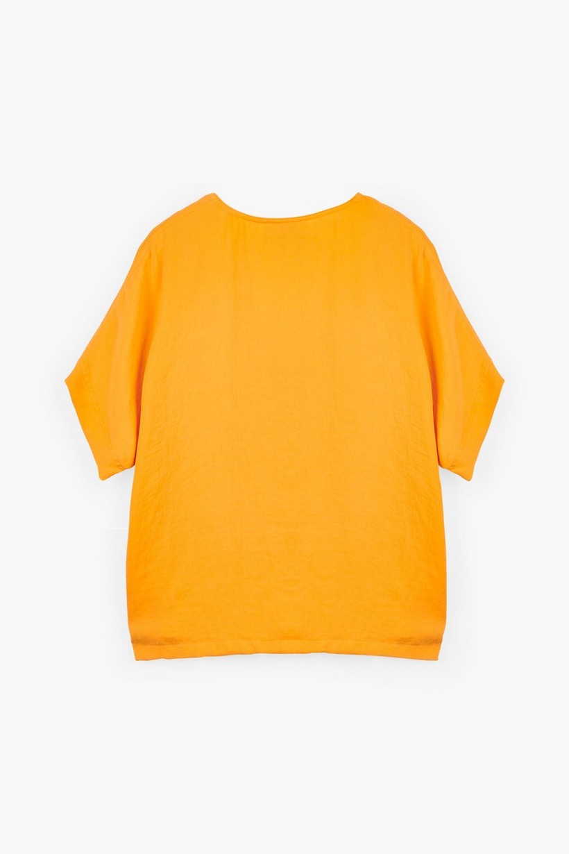 CKS Dames - UBINA - blouse korte mouwen - intens oranje