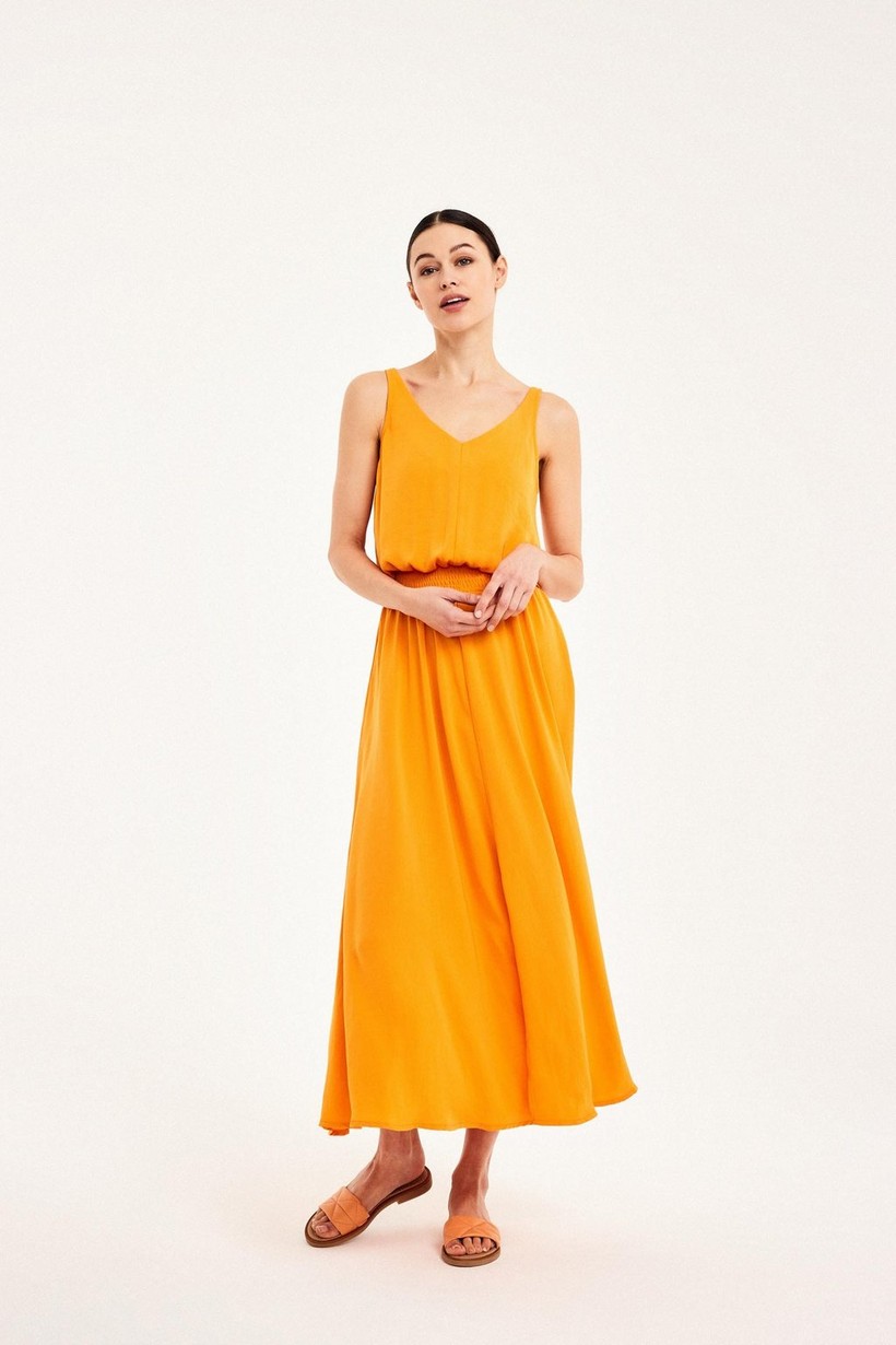 CKS Dames - PELINA - long dress - bright orange