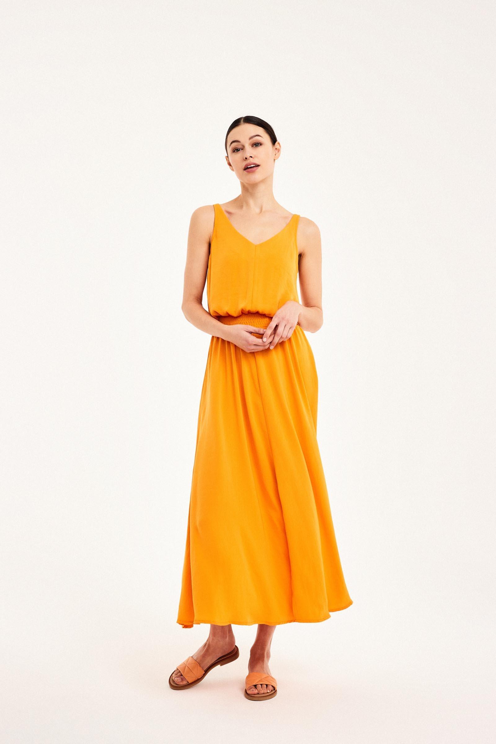 CKS Dames - PELINA - robe longue - orange vif