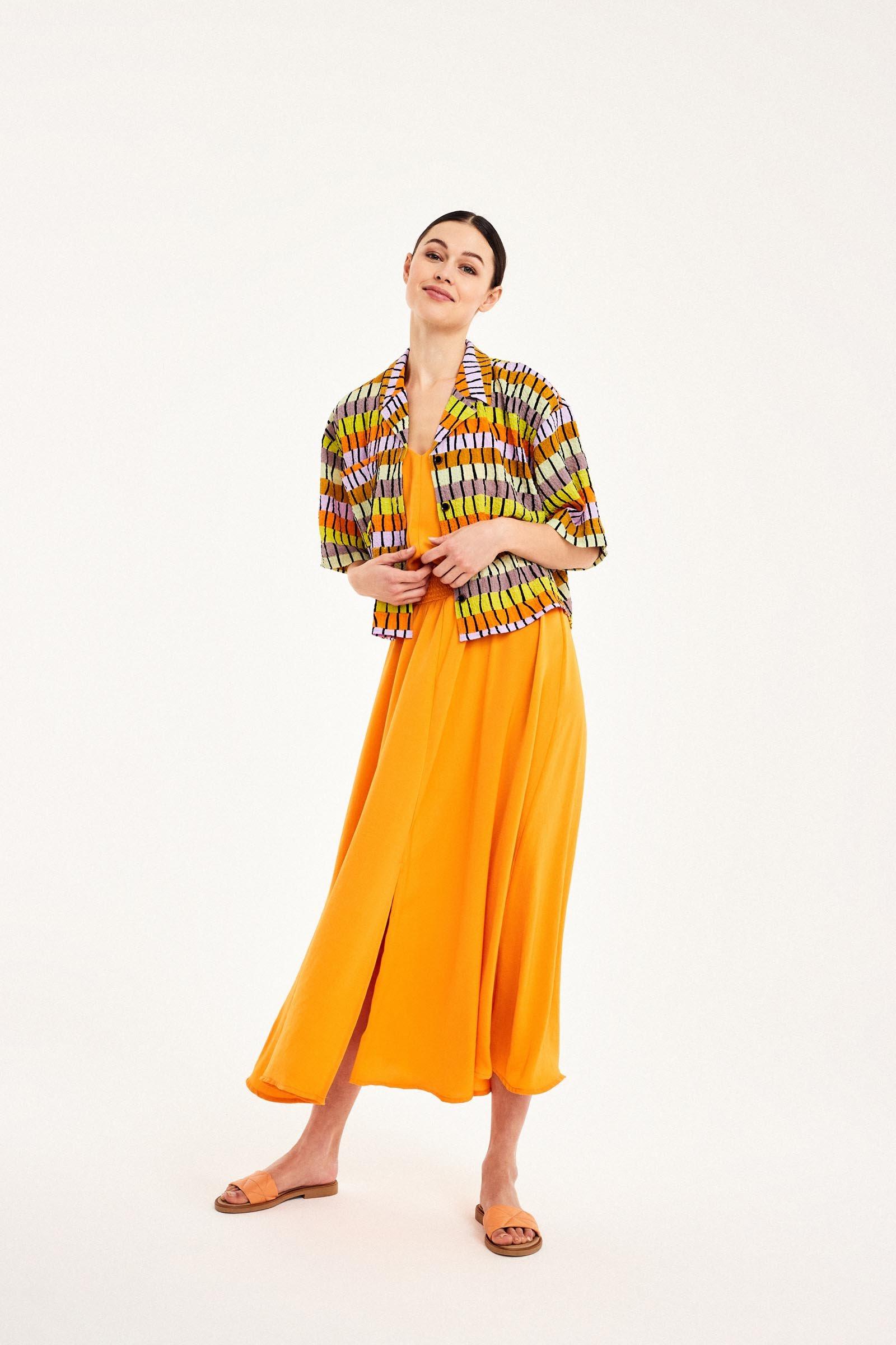CKS Dames - PELINA - robe longue - orange vif