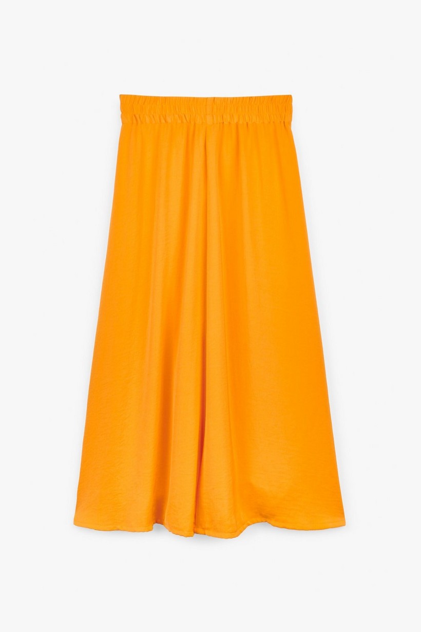 CKS Dames - VALENCINE - jupe longue - orange vif