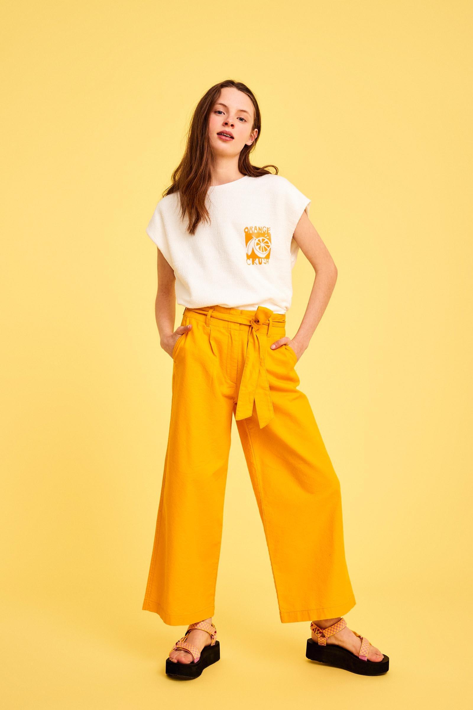 CKS Teens - POLLY - pantalon à la cheville - jaune foncé