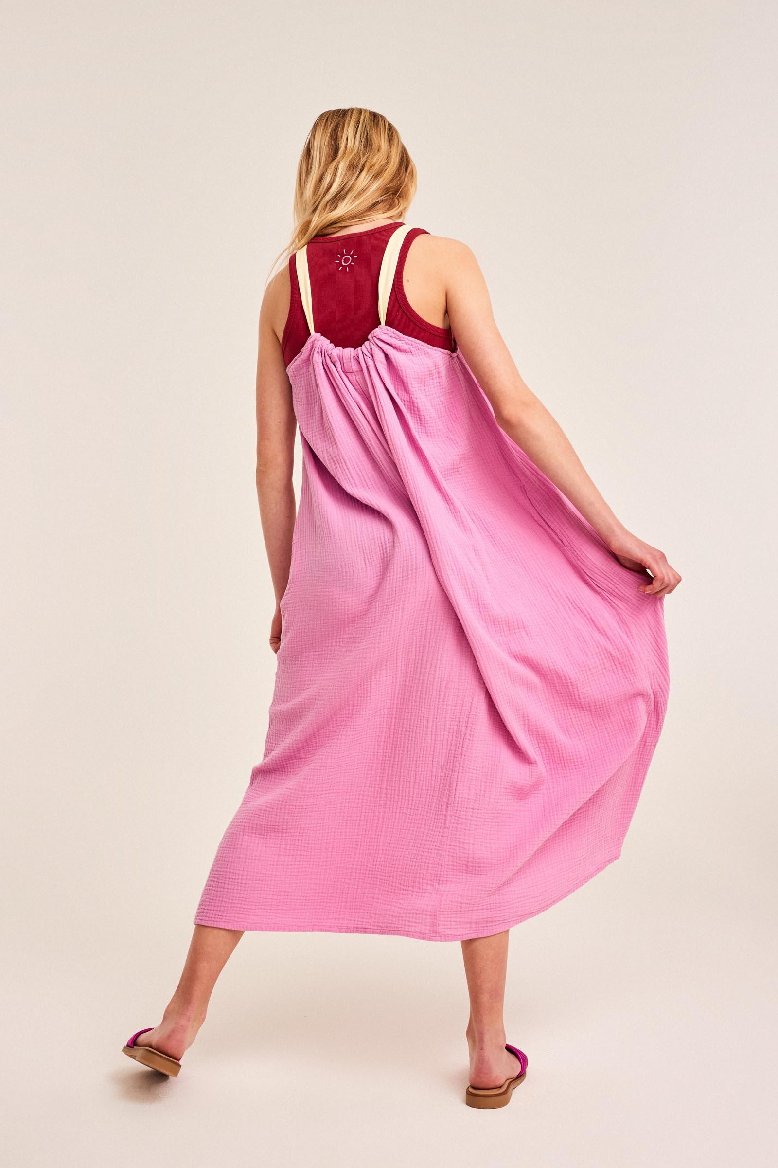 CKS Teens - JRIYA - robe longue - rose vif