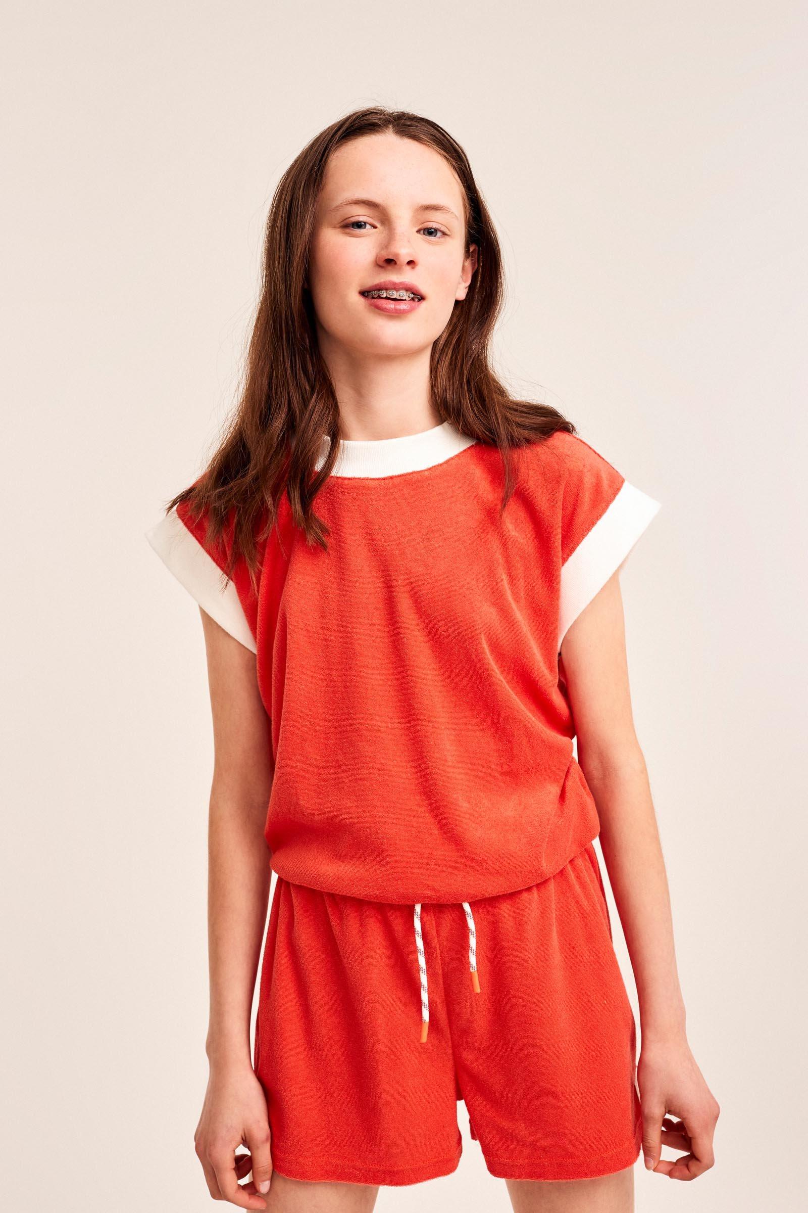 CKS Teens - PALM - mouwloze top - rood