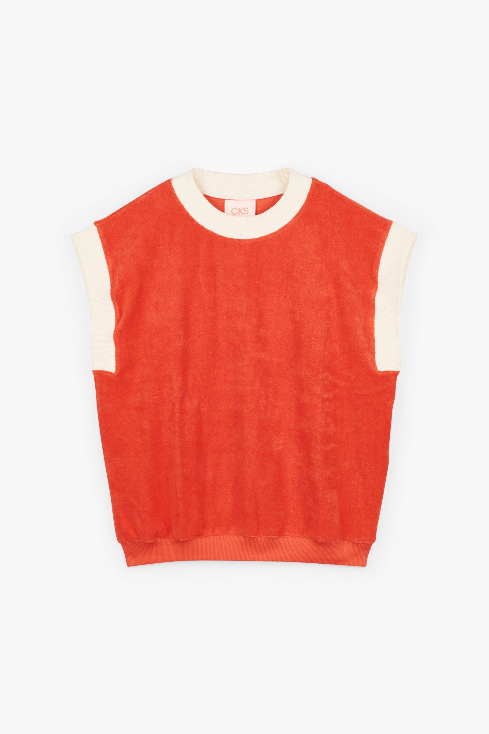 CKS Teens - PALM - mouwloze top - rood