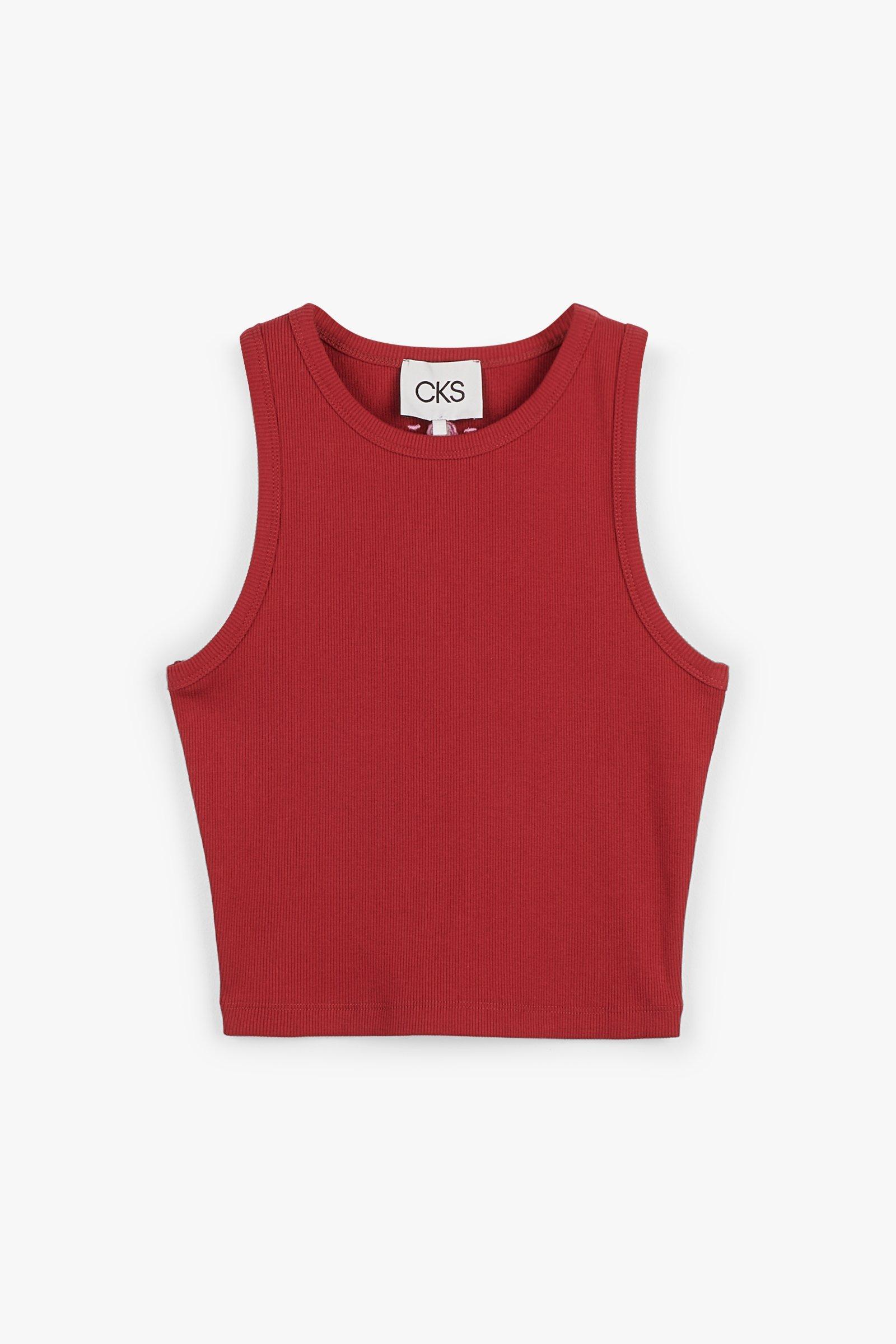 CKS Teens - JUMP - top sans manches - rouge foncé