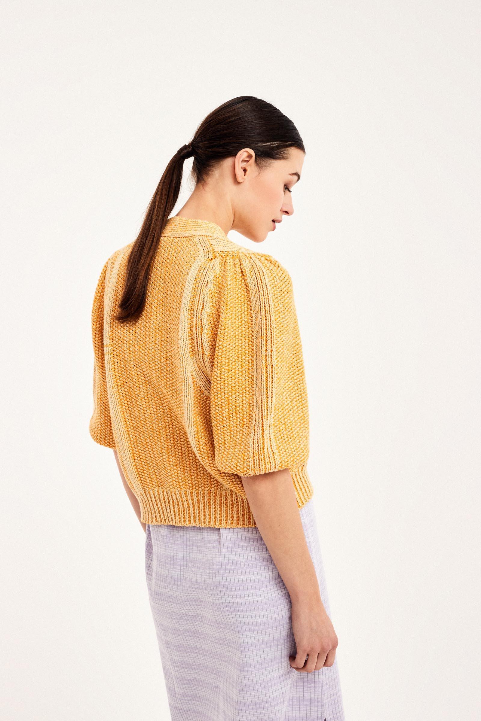 CKS Dames - PEAR - Strickjacke - Hellorange