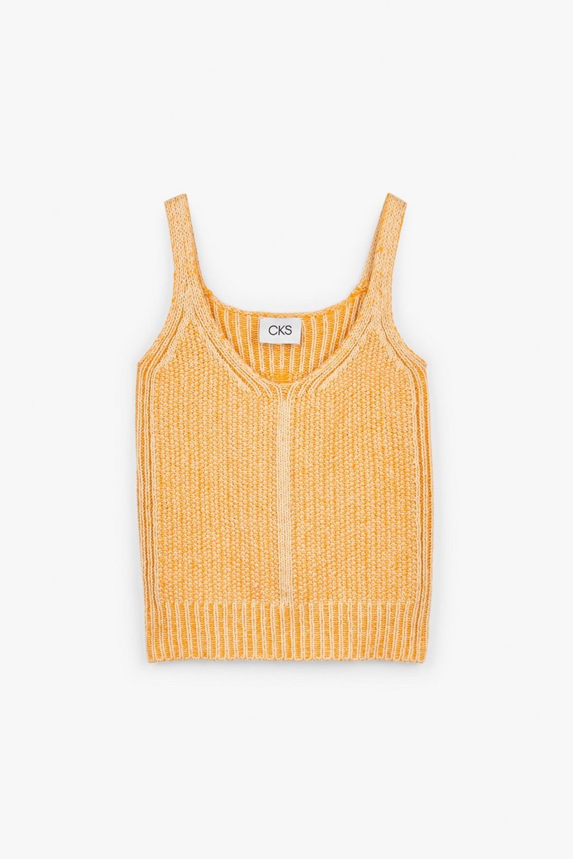 CKS Dames - PICOLLO - knitted top - light orange