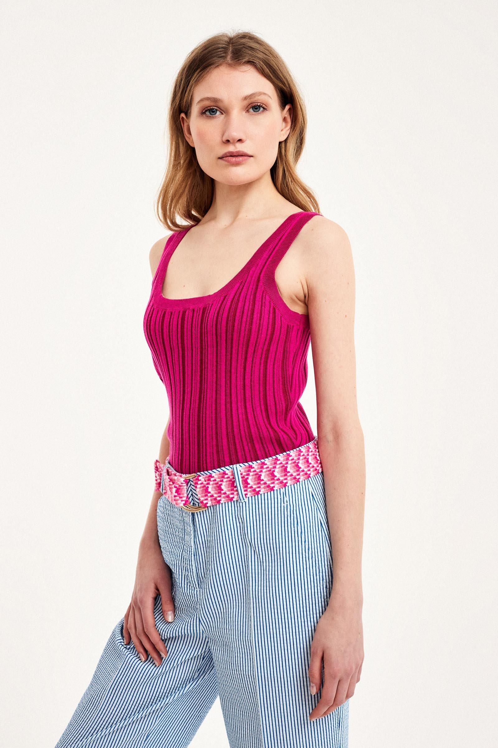 CKS Dames - PUGAL - knitted top - dark pink