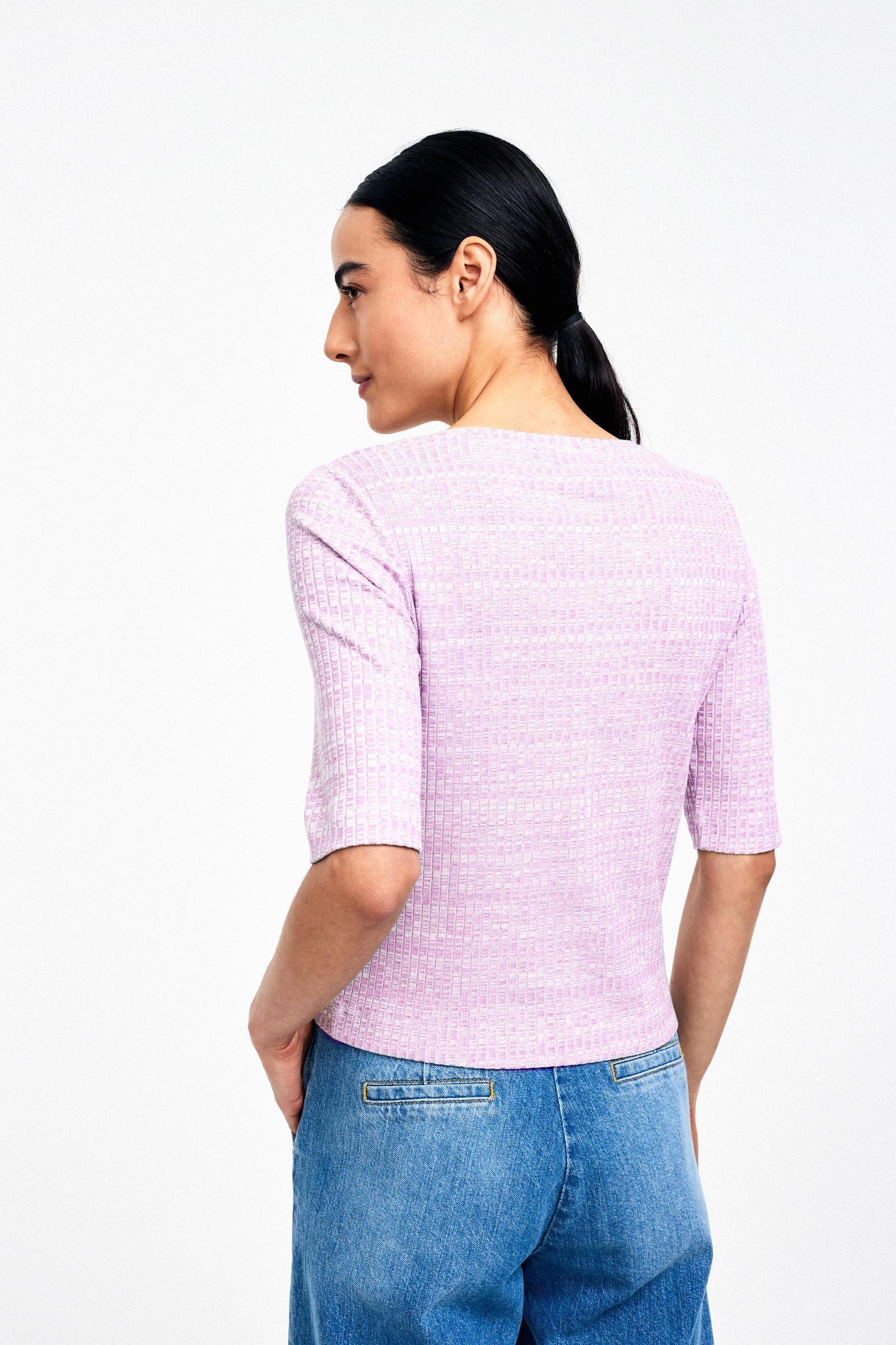 CKS Dames - SAVI - t-shirt met driekwart mouwen - bordeaux