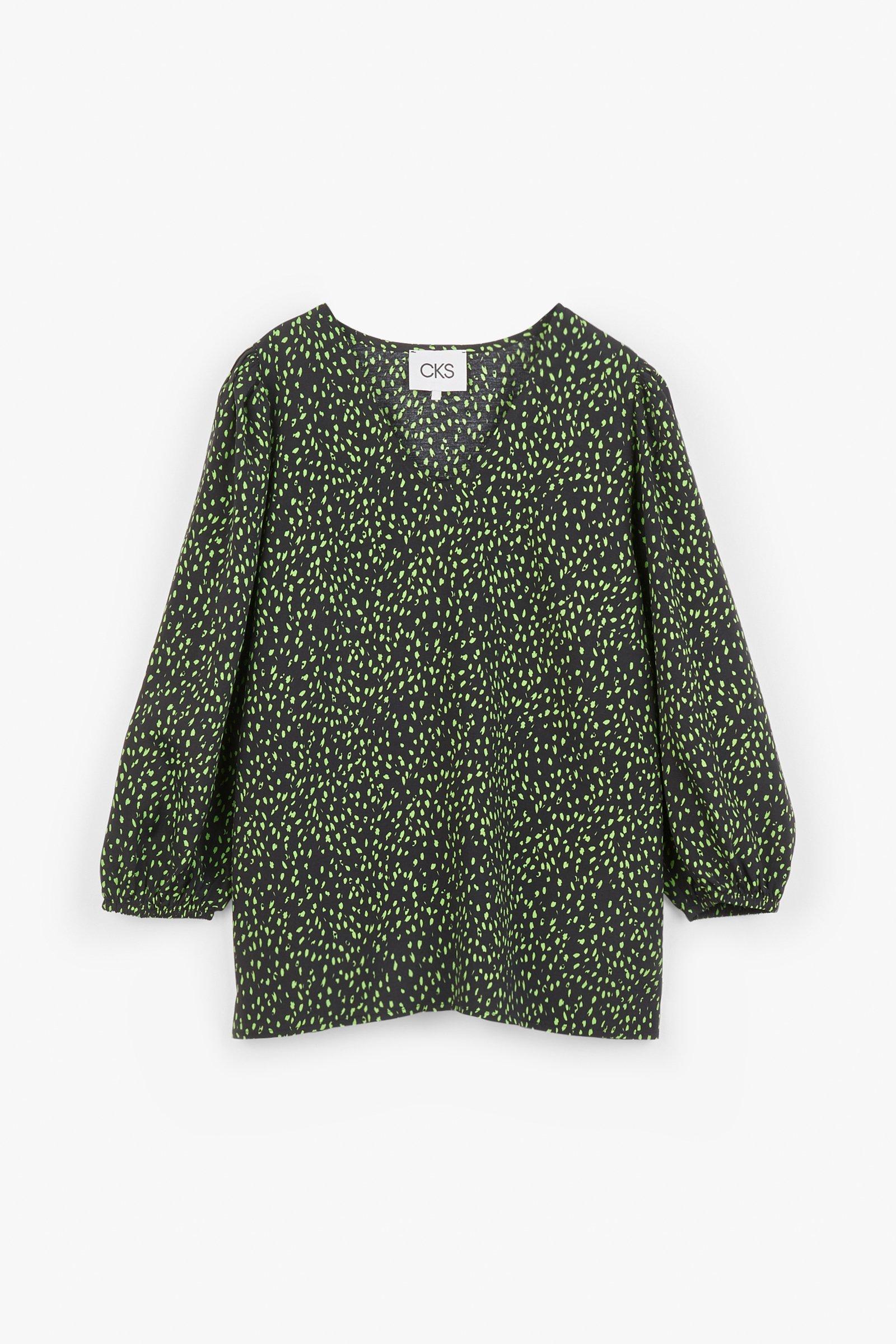 CKS Dames - RIKO - blouse korte mouwen - zwart