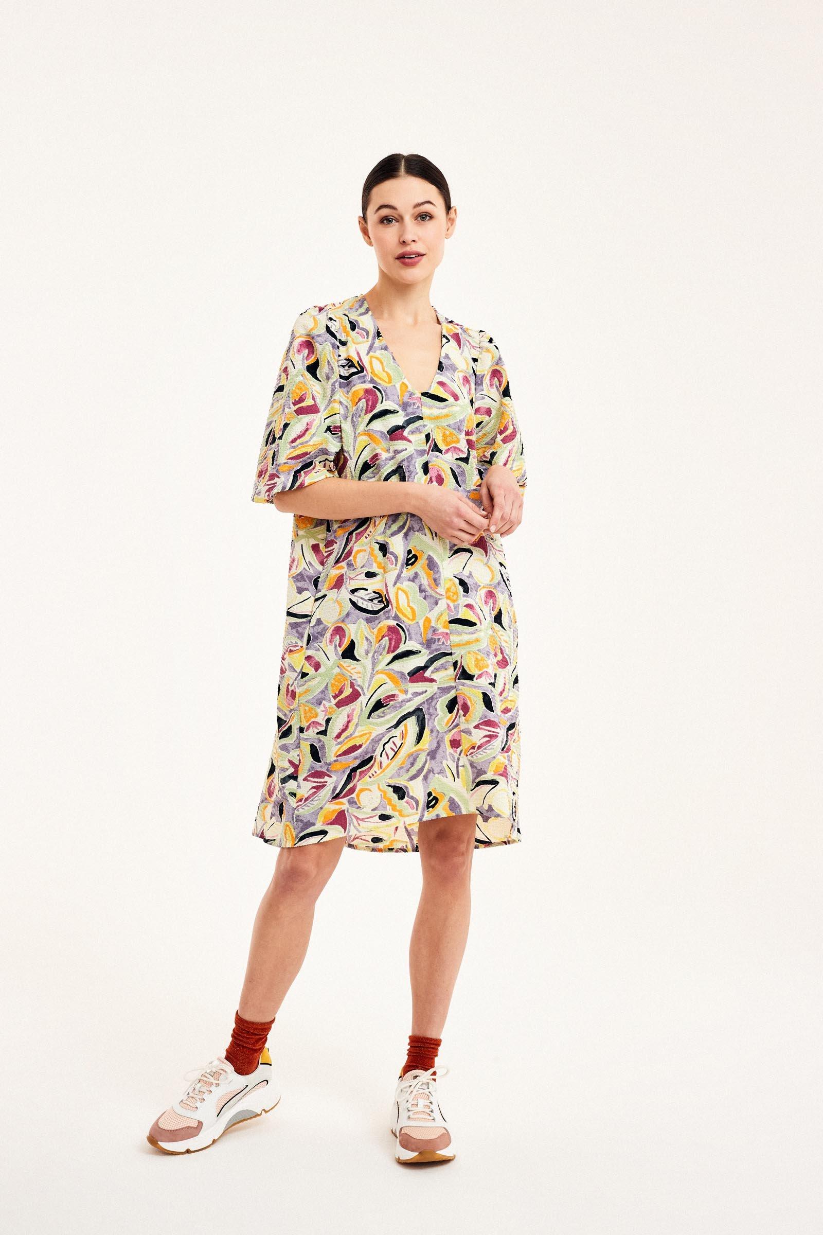 CKS Dames - ELLY - Midi-Kleid - Weiß