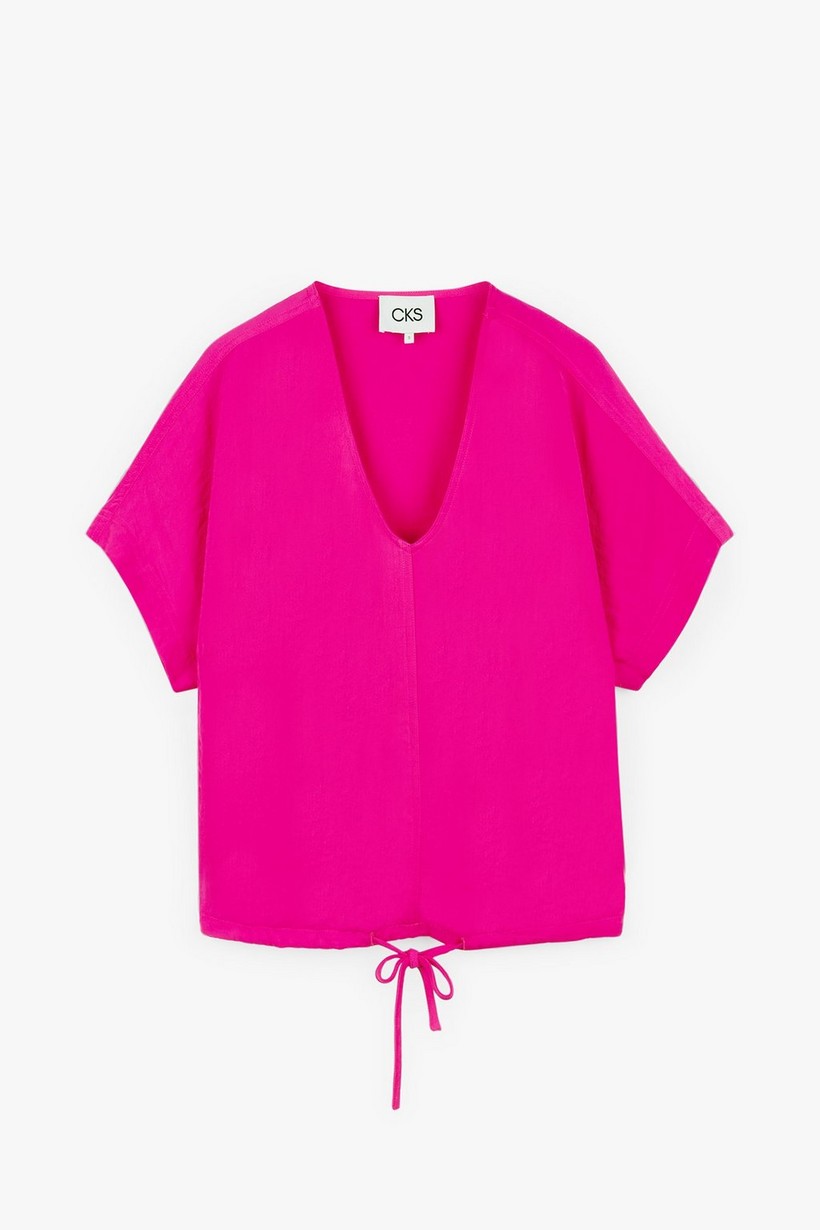 CKS Dames - UBINA - blouse korte mouwen - felroze