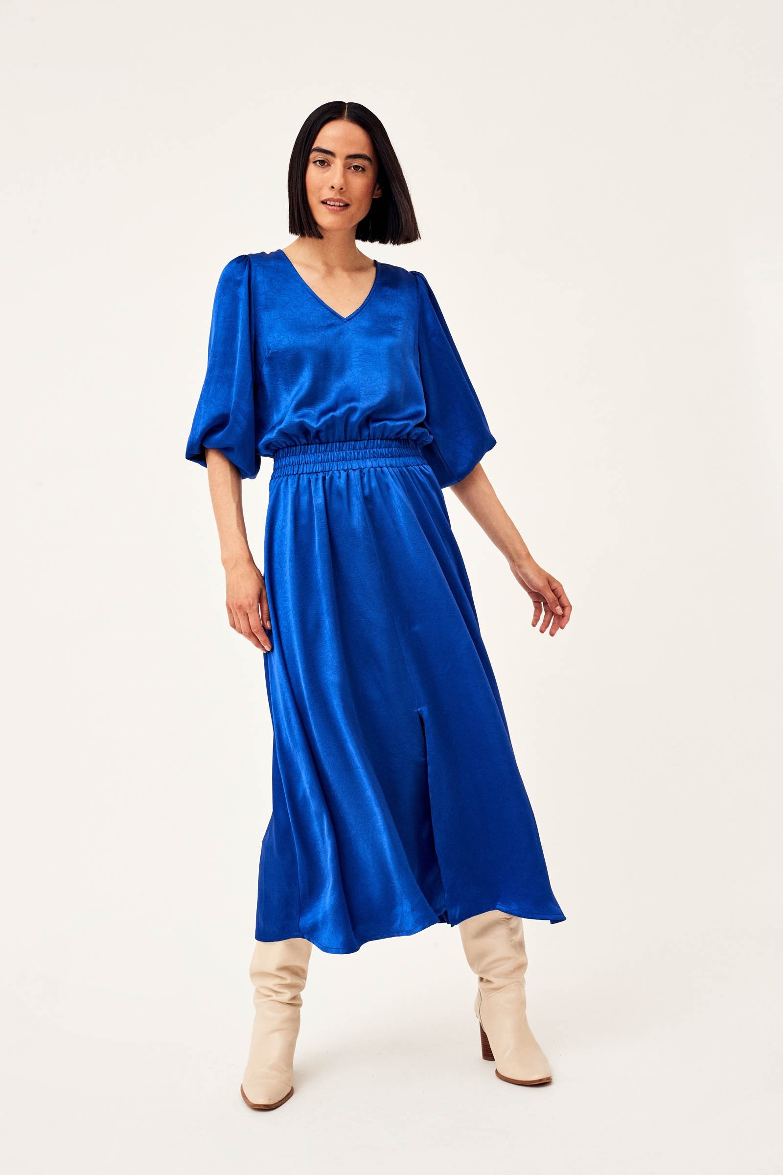 CKS Dames - WIMBLEDON - lange jurk - donkerblauw