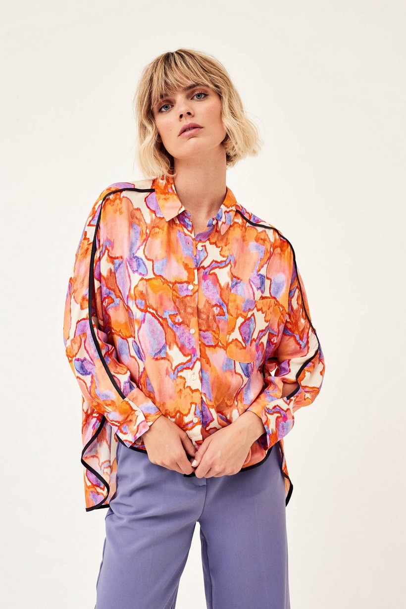 CKS Dames - BLOSSOM - blouse short sleeves - bright orange
