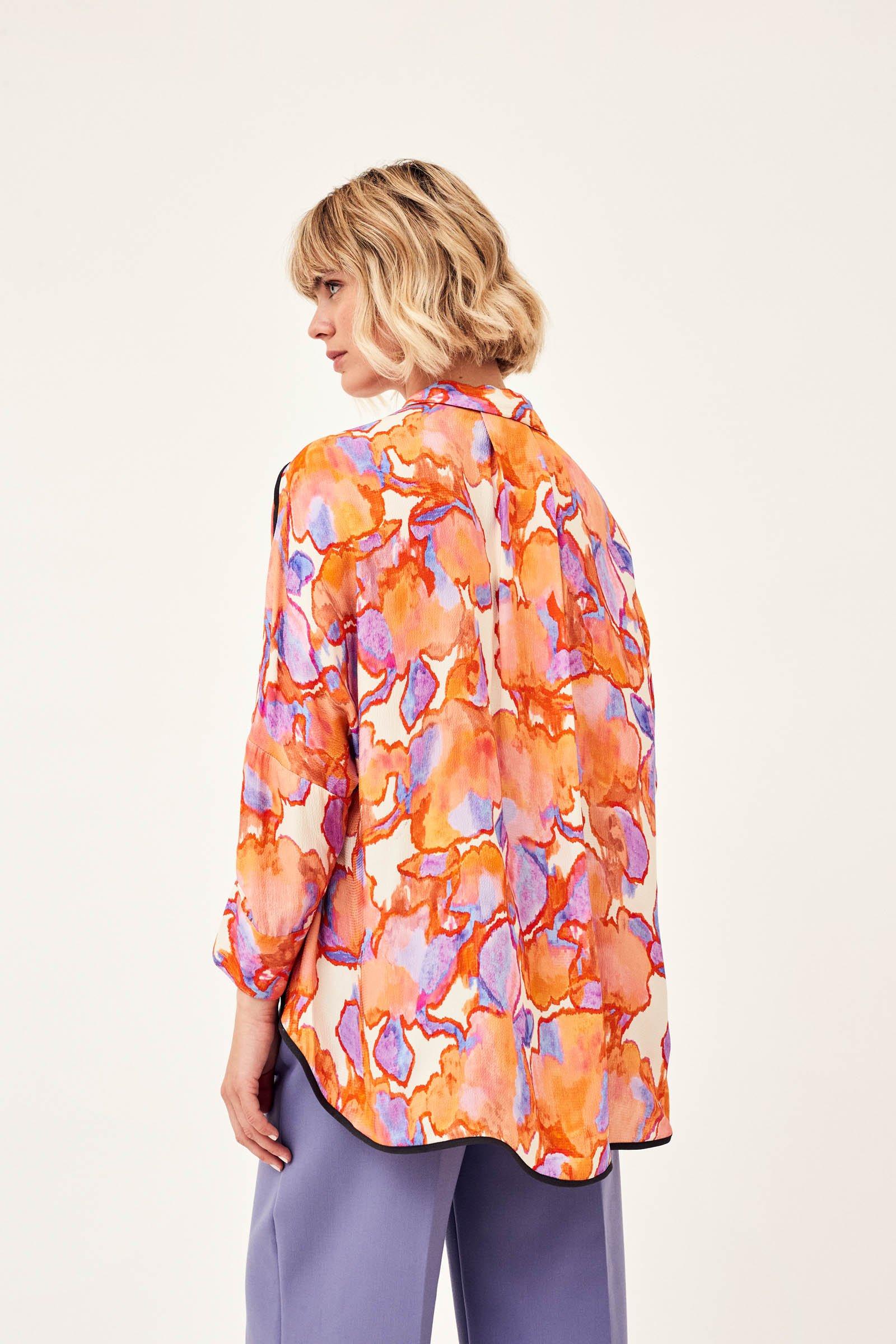 CKS Dames - BLOSSOM - blouse short sleeves - bright orange